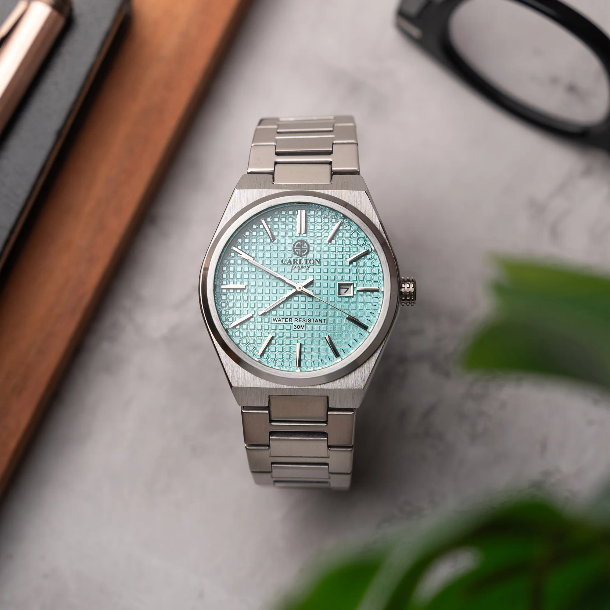 Alfred Men Pastel Blue / Silver Toned Analog Watch - CLMWT-04 - Image 3
