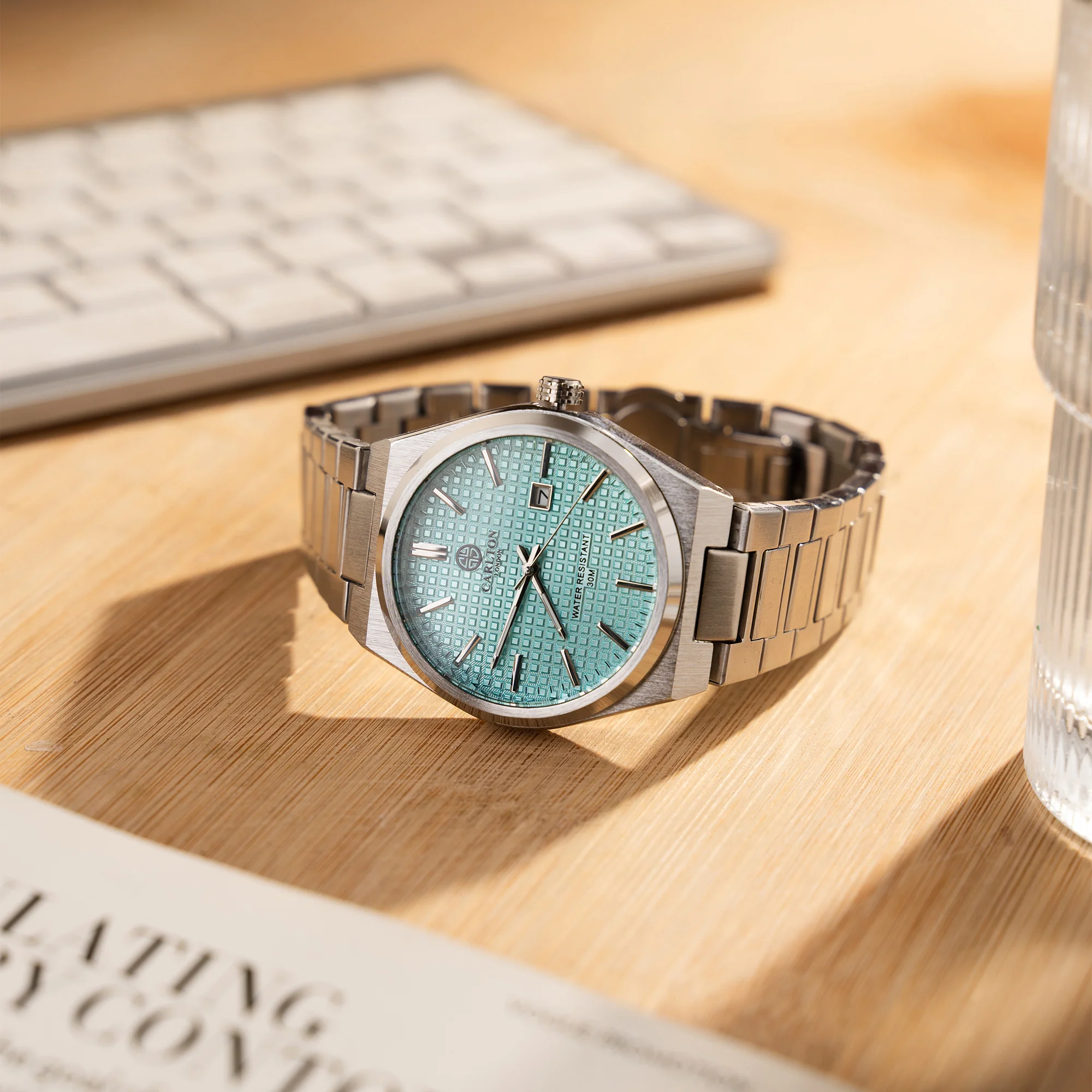 Alfred Men Pastel Blue / Silver Toned Analog Watch - CLMWT-04 - Image 4