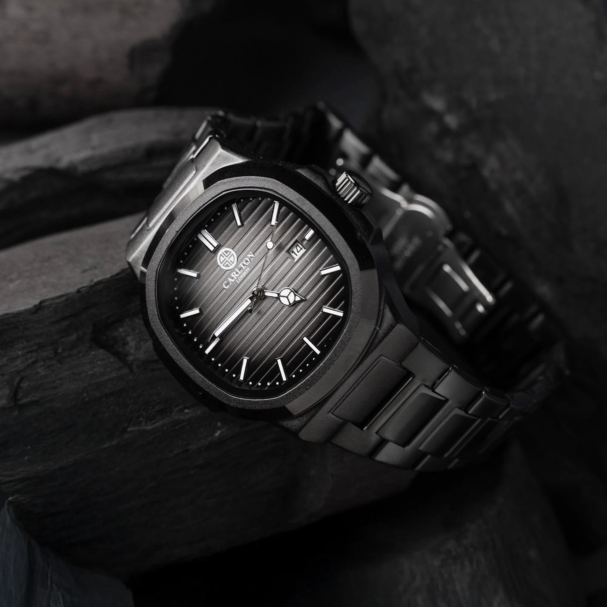 Arthur: Men's Black Stainless Steel Analog Watch - CLSBLKNM - Image 3