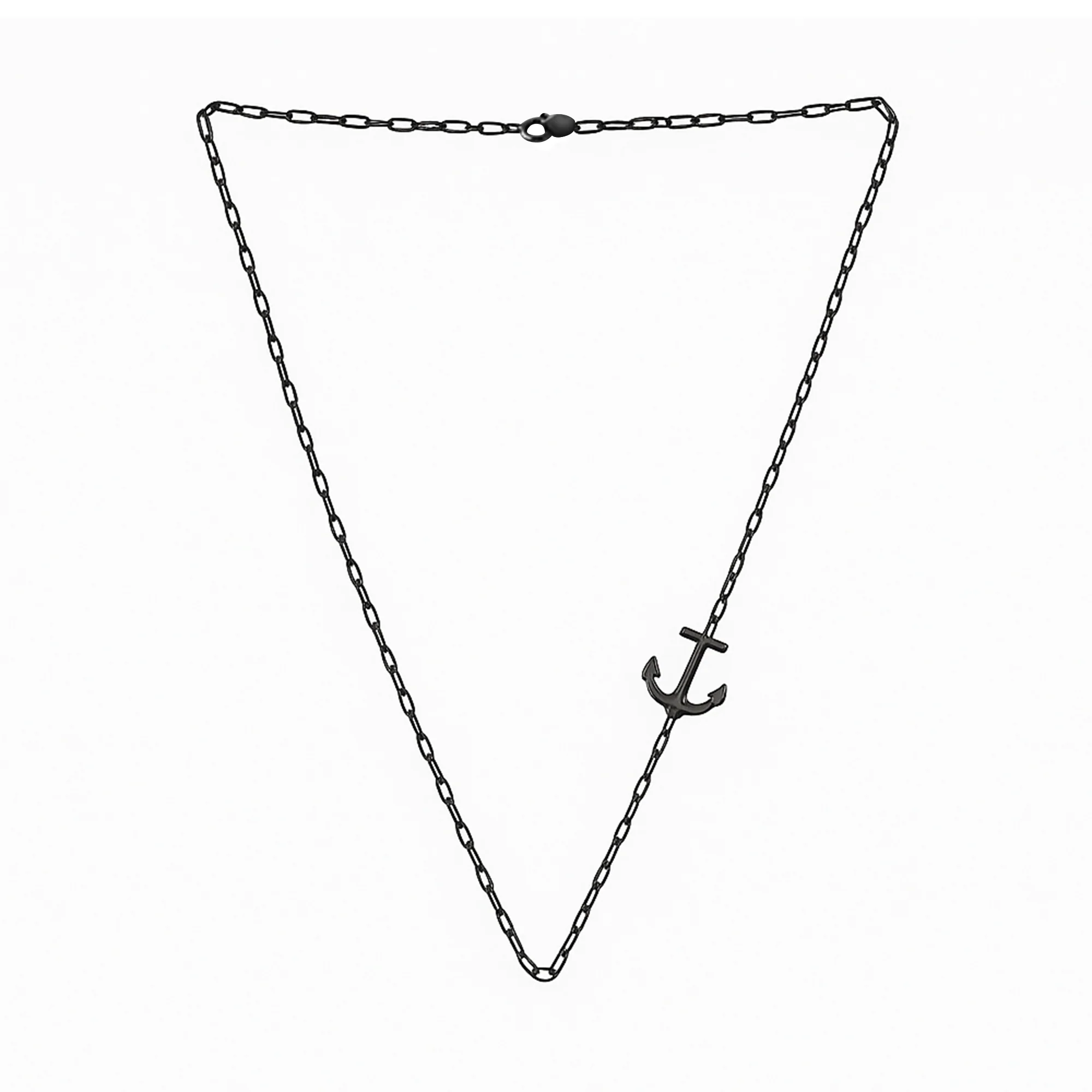 Carlton London Anchor Black Men's Necklace - CLJW-10 - Image 4