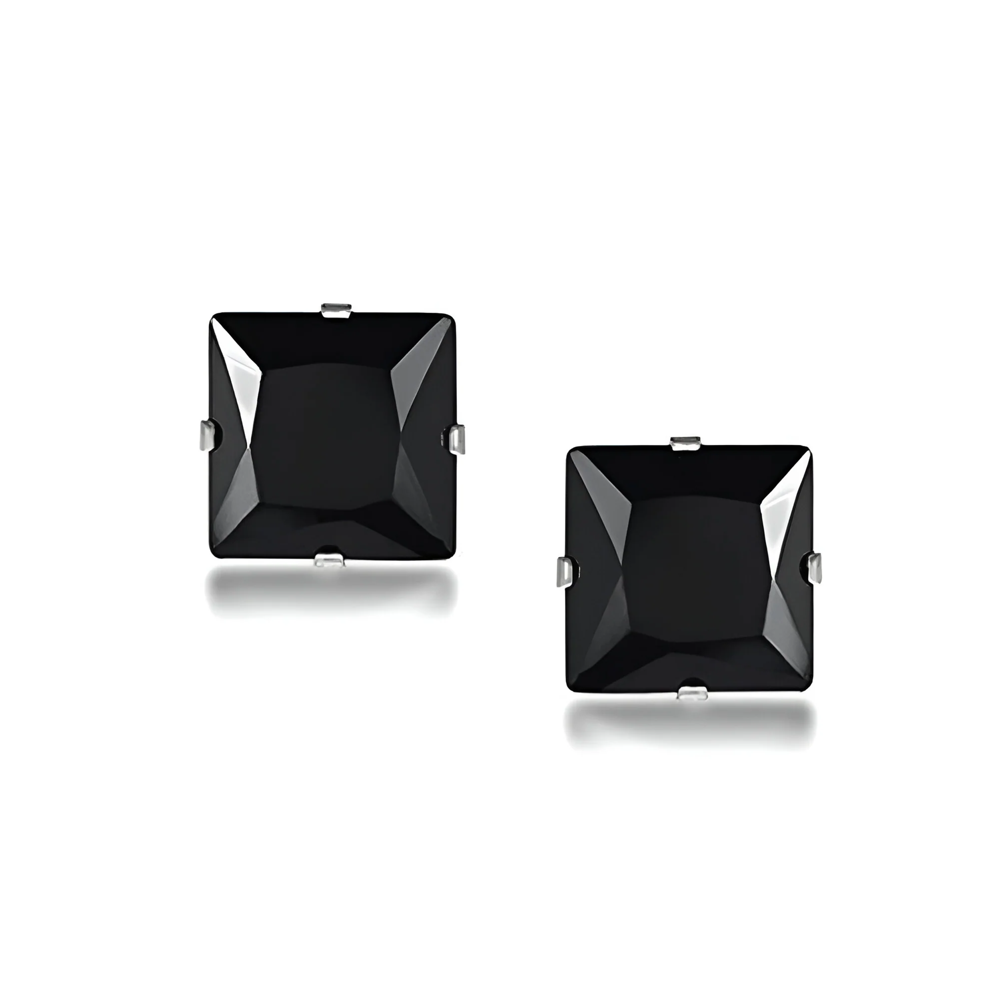 Carlton London Black Crystal Men's Studs - CLJW-26 - Image 4