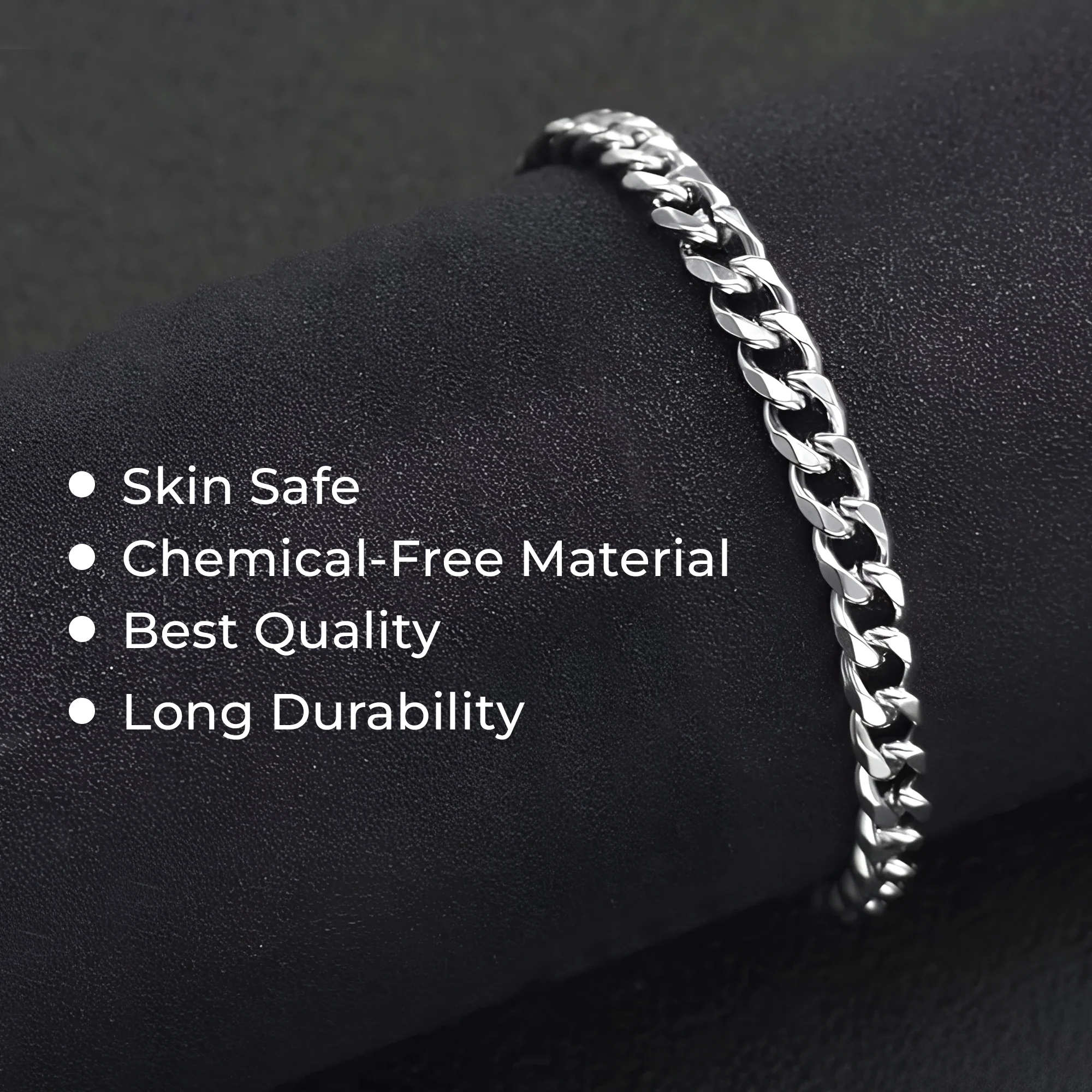 Carlton London Braided Silver Men's Chain Bracelet - CLJW-24 - Image 3