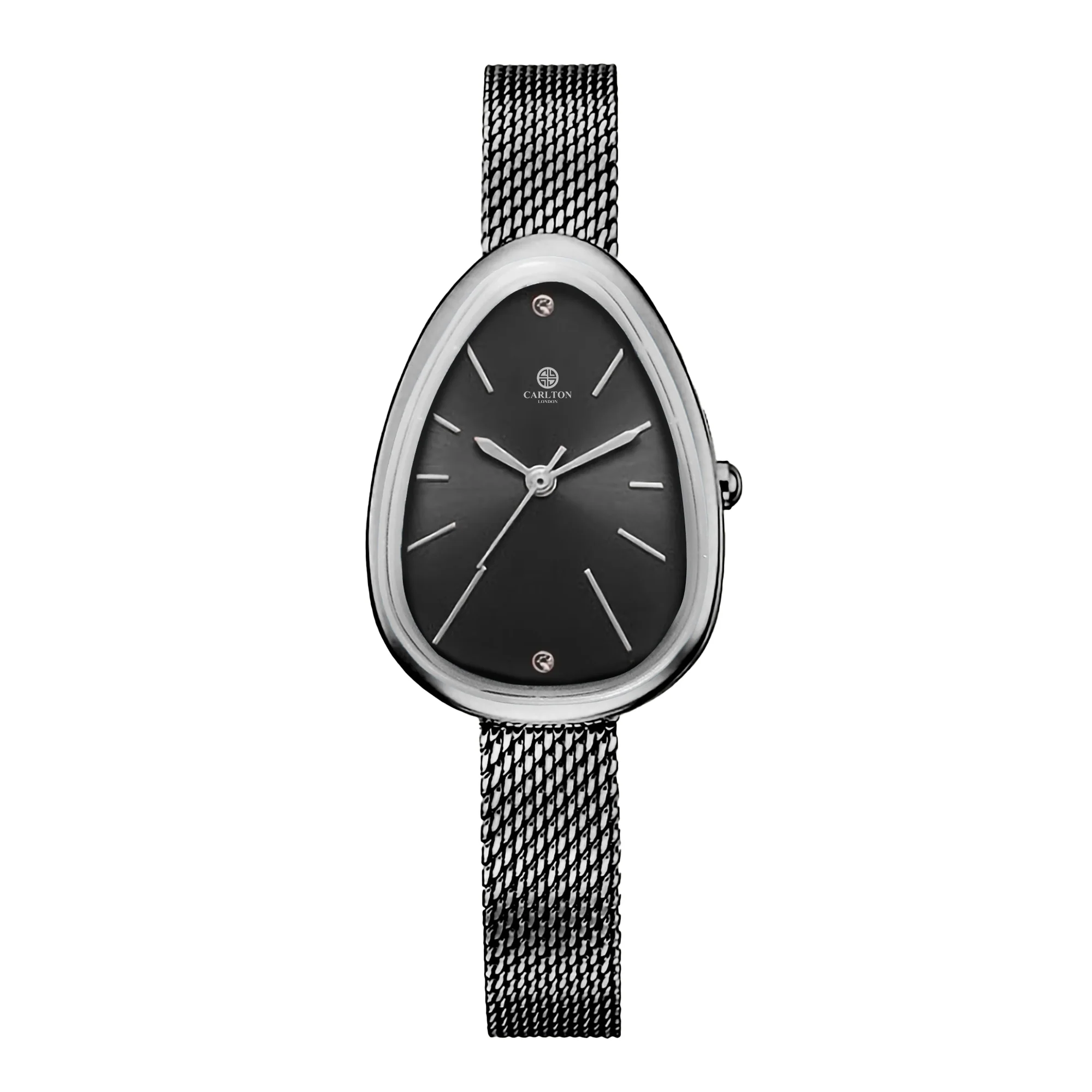 Carlton London Eleanor Women Black Stainless Steel Watch - CLWEL-BK - Image 2