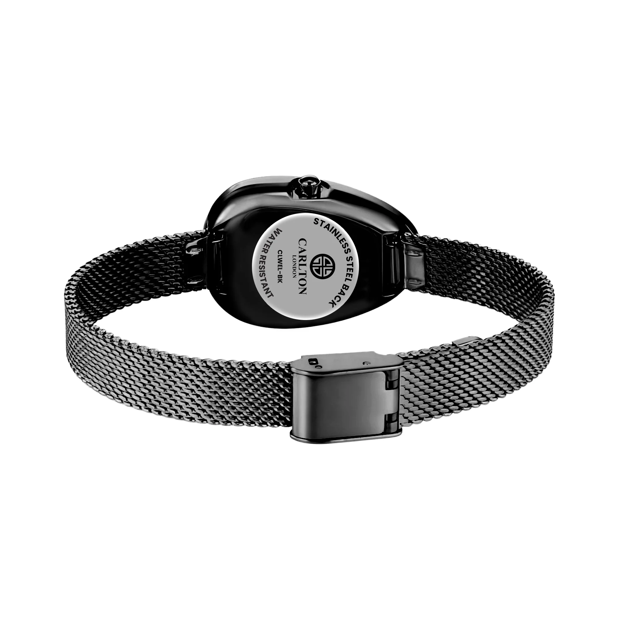 Carlton London Eleanor Women Black Stainless Steel Watch - CLWEL-BK - Image 4