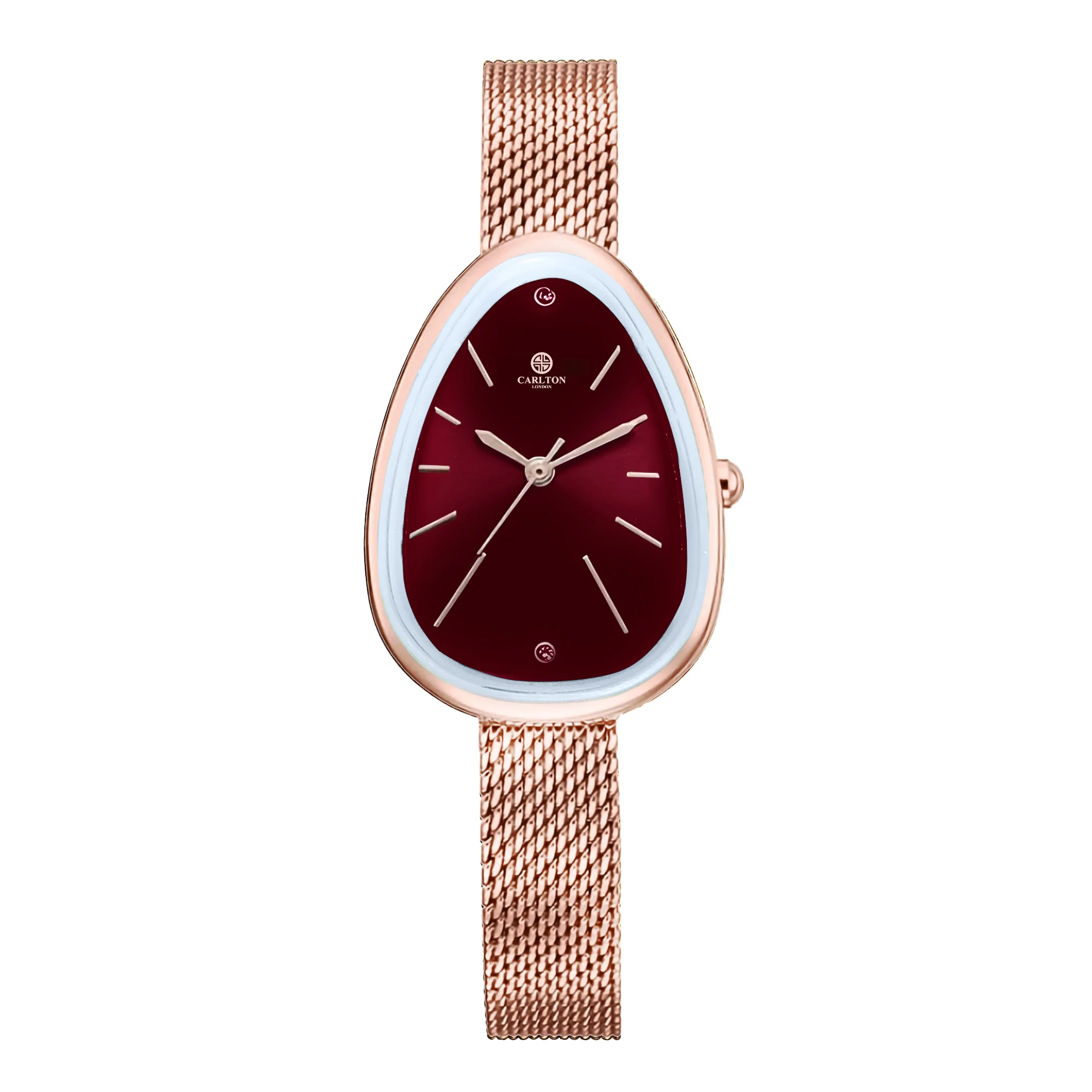 Carlton London Eleanor Women Burgundy Stainless Steel Watch - CLWEL-BRY - Image 2