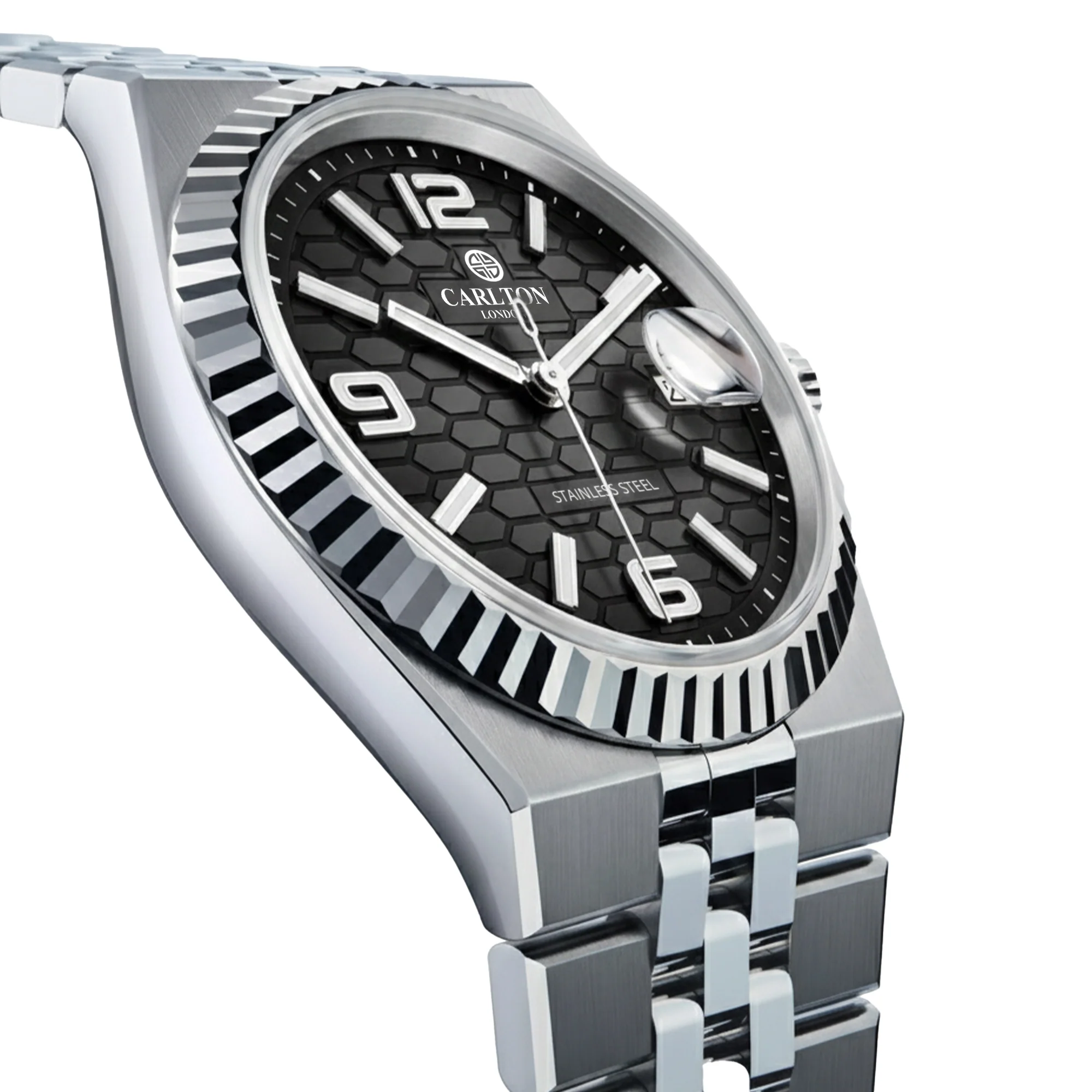 Carlton London Men Rover Black/Silver Analog Watch CL-ROVER-BLK - Image 3