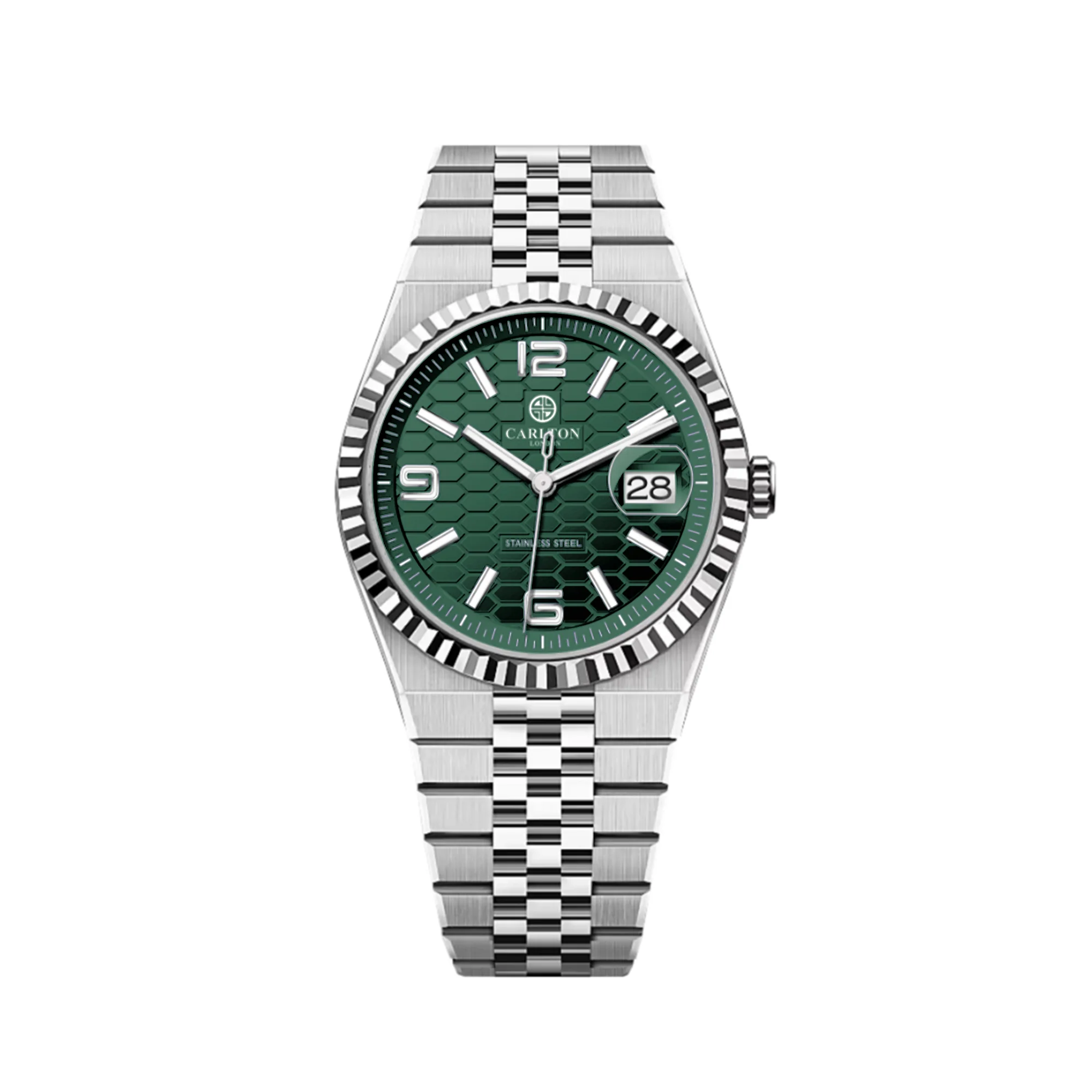 Carlton London Men Rover Green/Silver Analog Watch CL-ROVER-GRN - Image 3