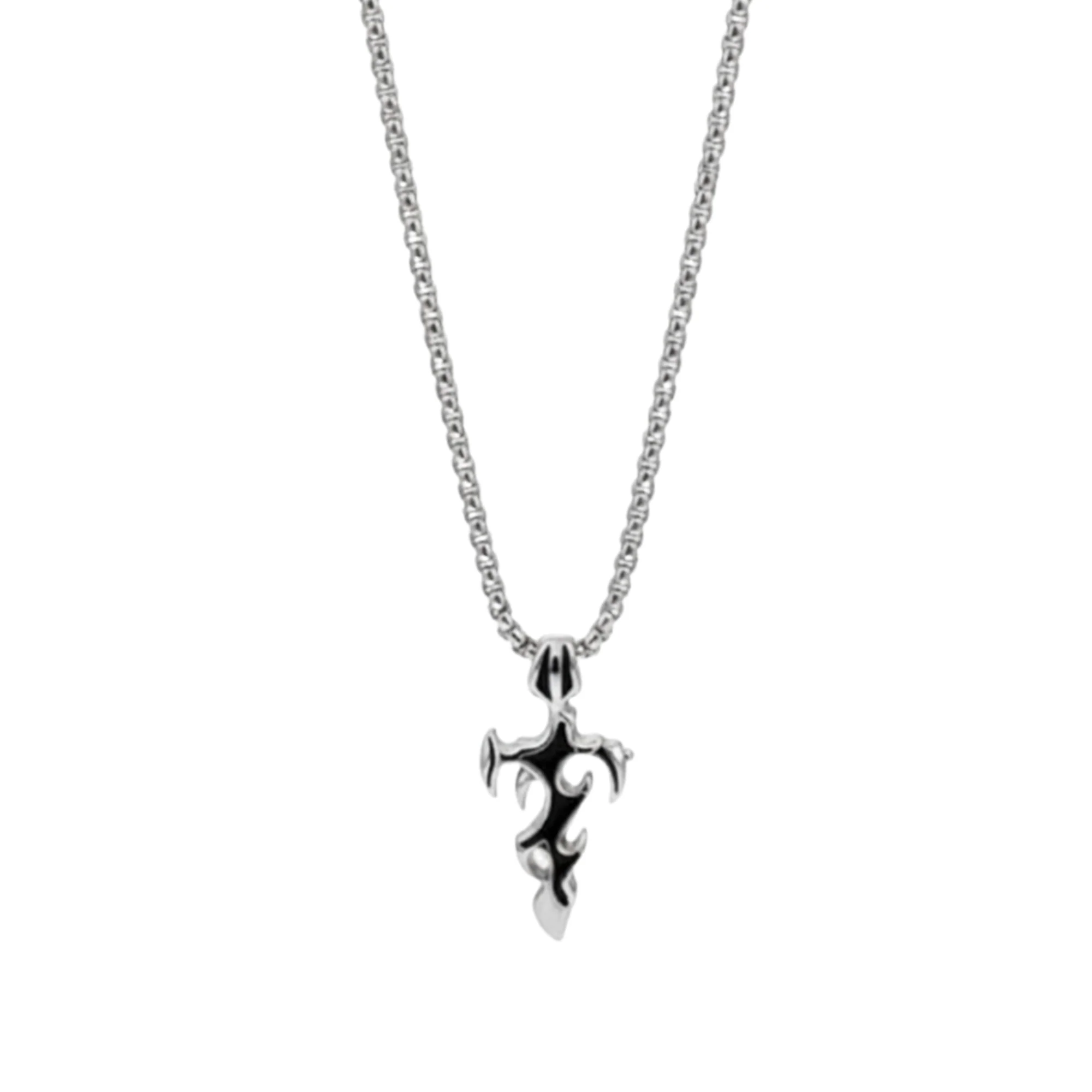 Carlton London Men's Rugged Black Stainless Steel Pendant Locket Necklace CLJW-45 - Image 4