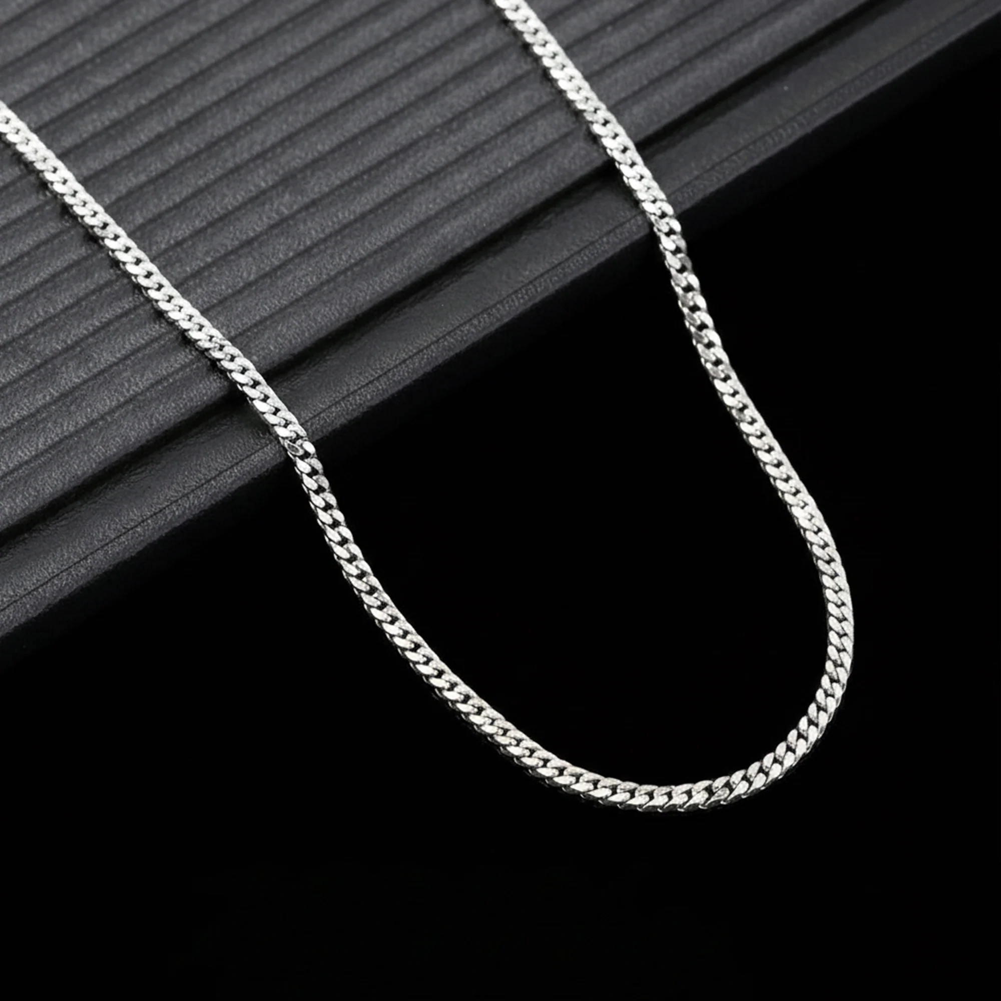 Carlton London Men's Silver-Plated Stainless Steel Chain CLJW-46