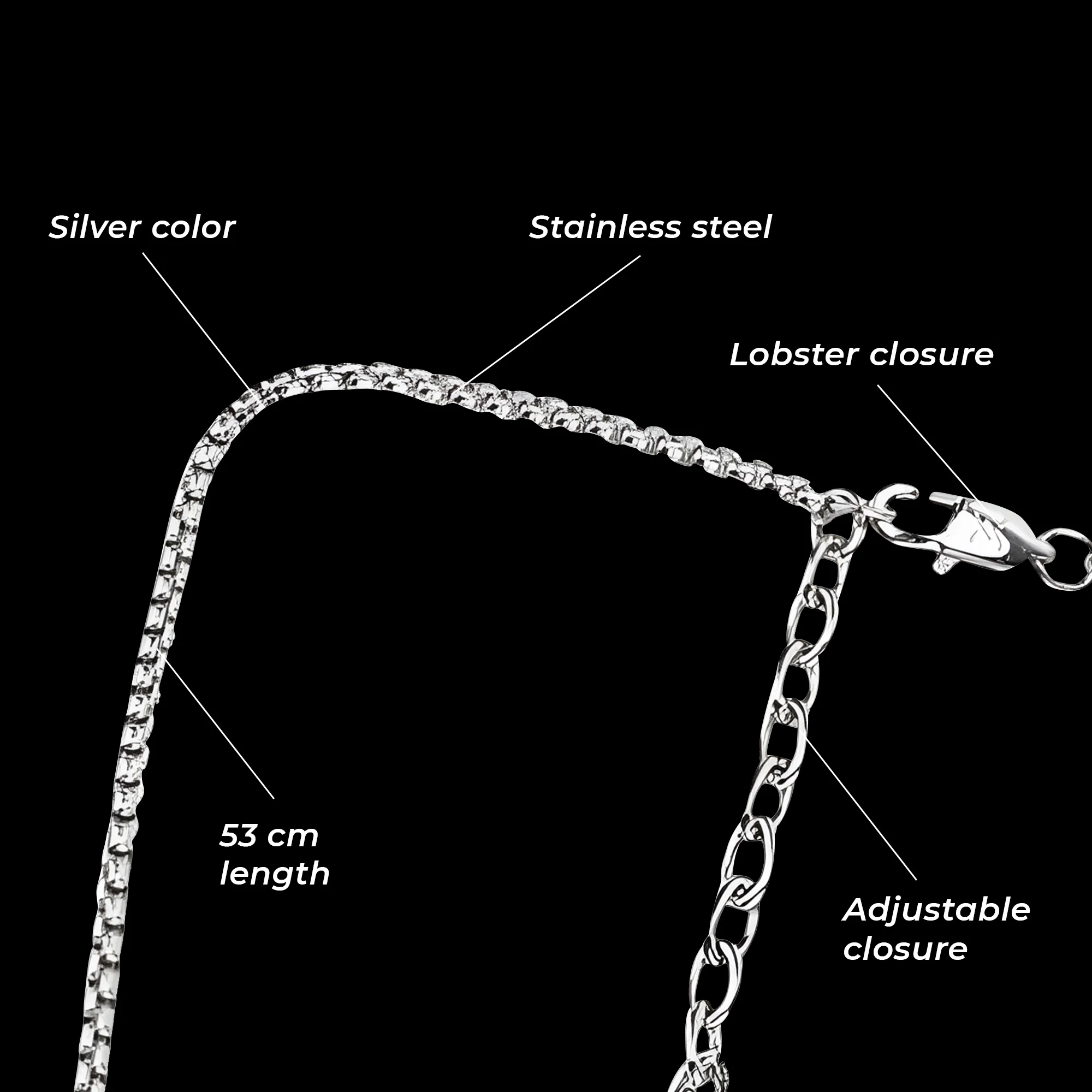 Carlton London Mono Black Men's Pendant - CLJW-13 - Image 3