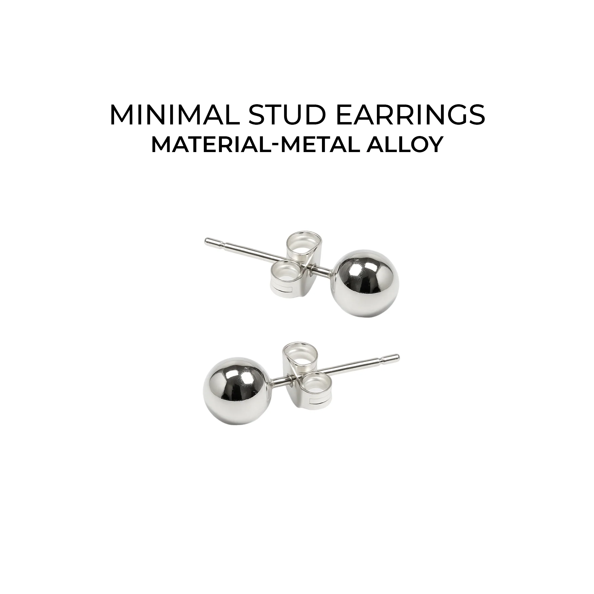 Carlton London Silver Minimal Men's Studs - CLJW-23 - Image 3