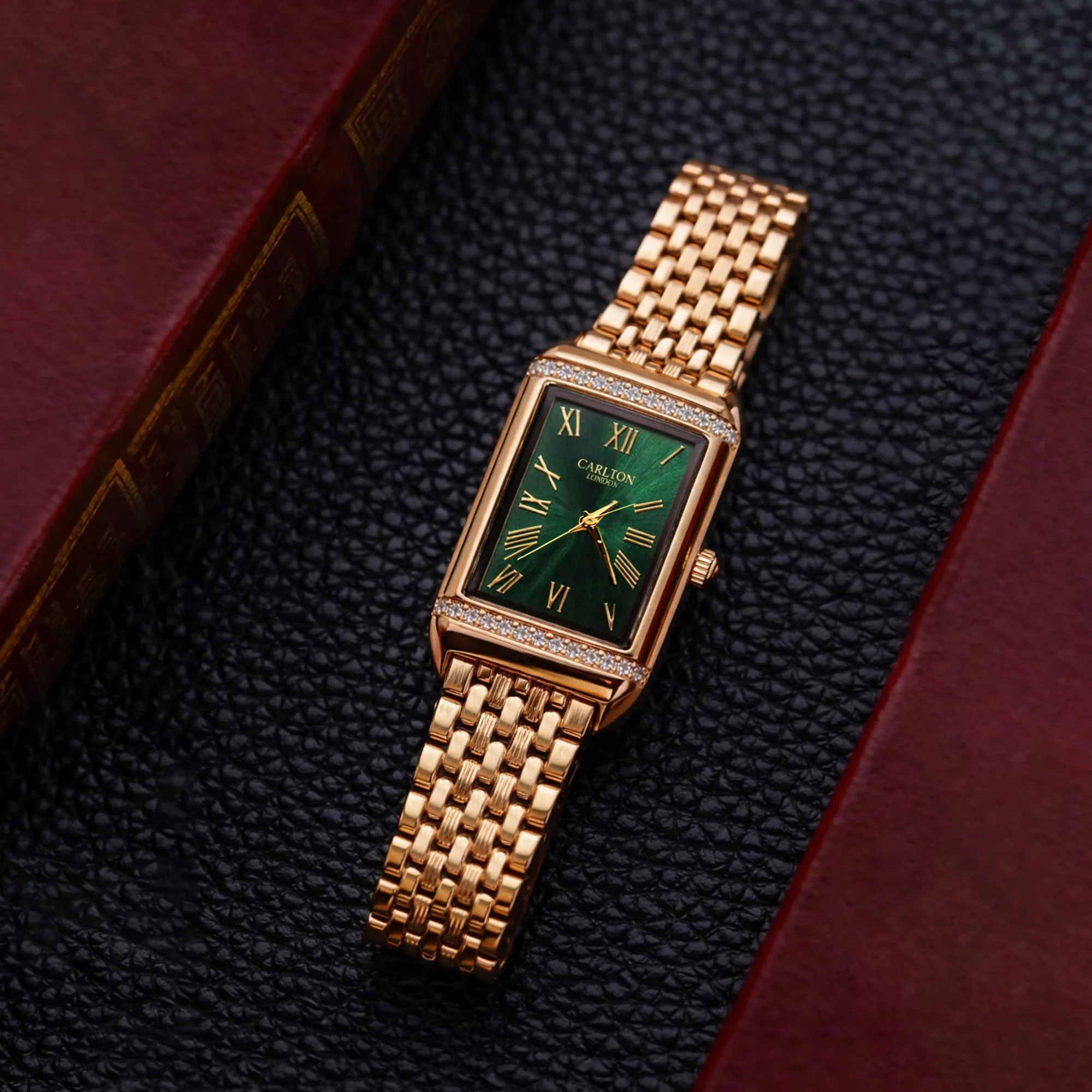 Carlton London Women Amara Green Analog Watch CL-AM-GRN - Image 3