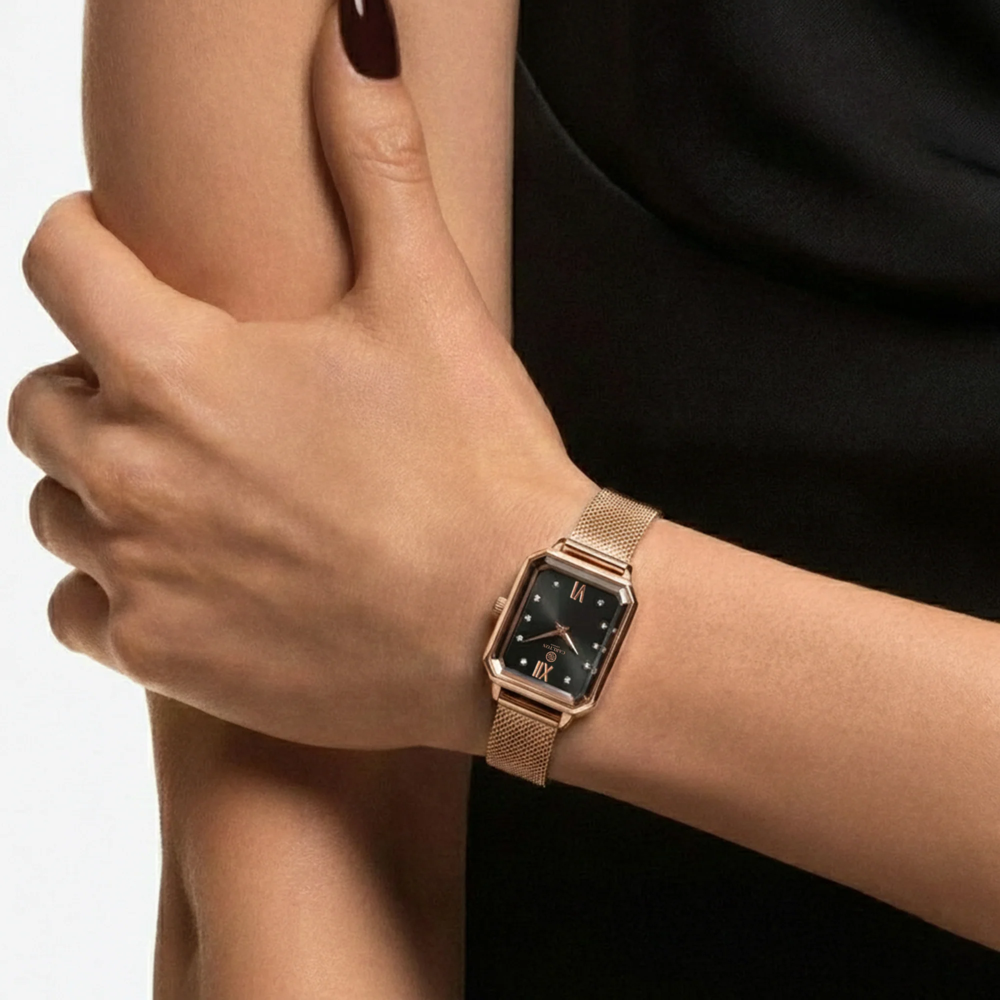 Brixton: Women's Gold/Black Analog Watch - CLRGMBLK