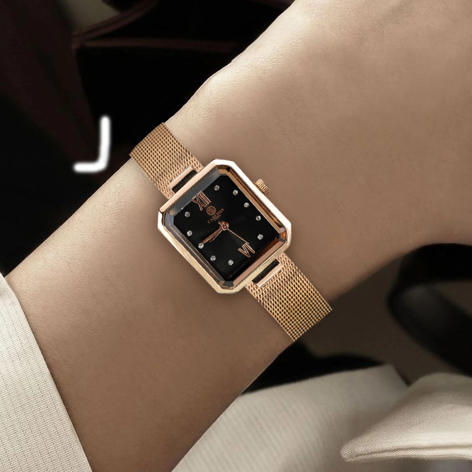 Brixton: Women's Gold/Black Analog Watch - CLRGMBLK - Image 2