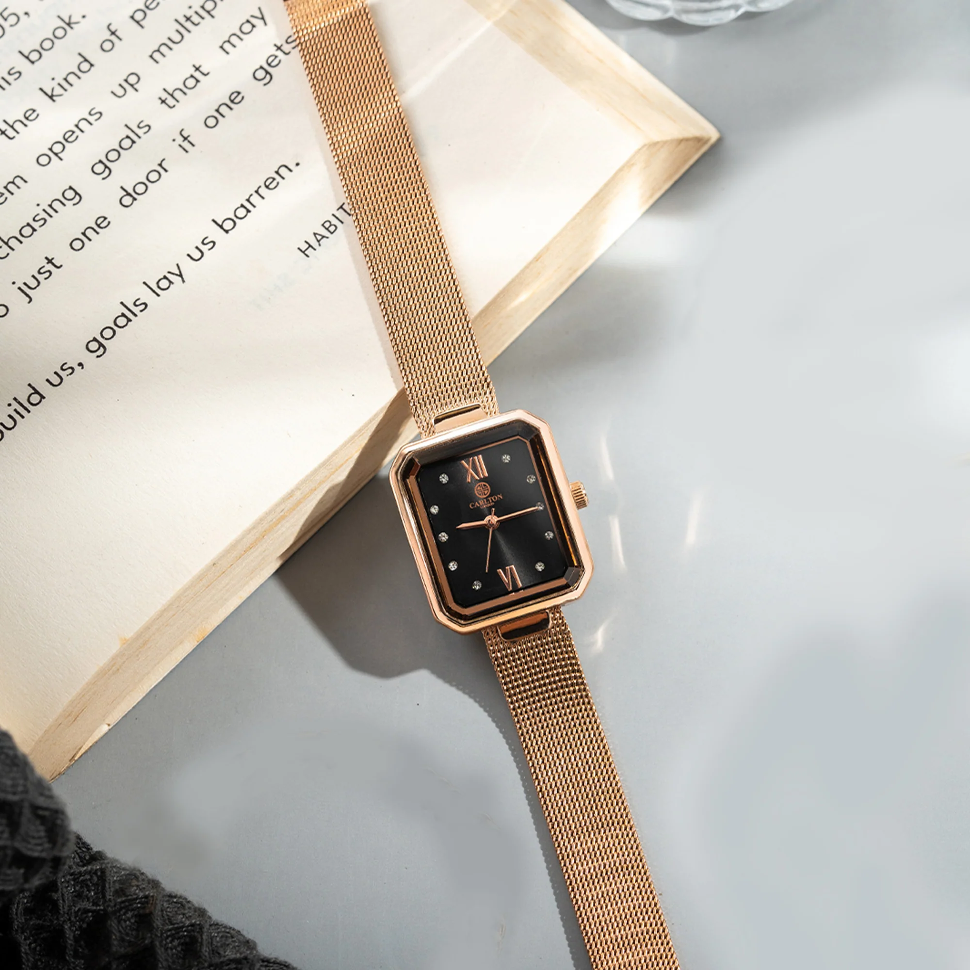 Brixton: Women's Gold/Black Analog Watch - CLRGMBLK - Image 5