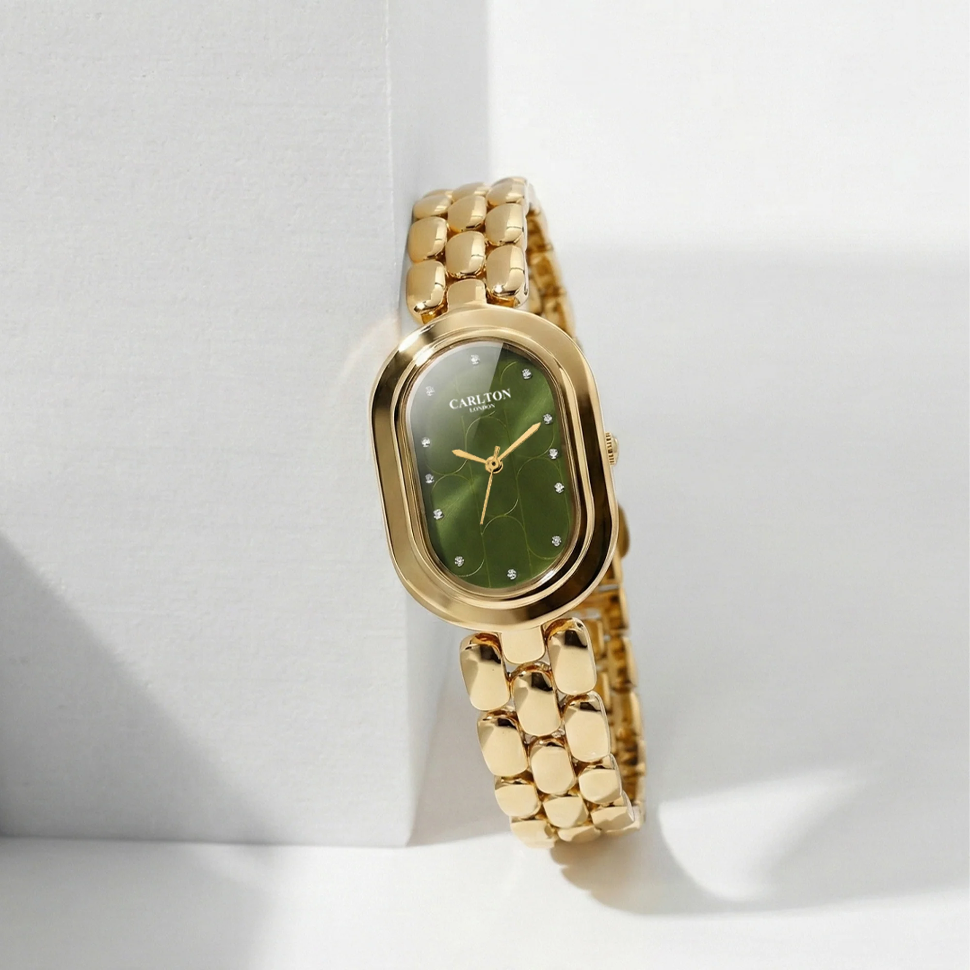 Carlton London Women Cecil Green Analog Watch CL-CEC-OG - Image 2