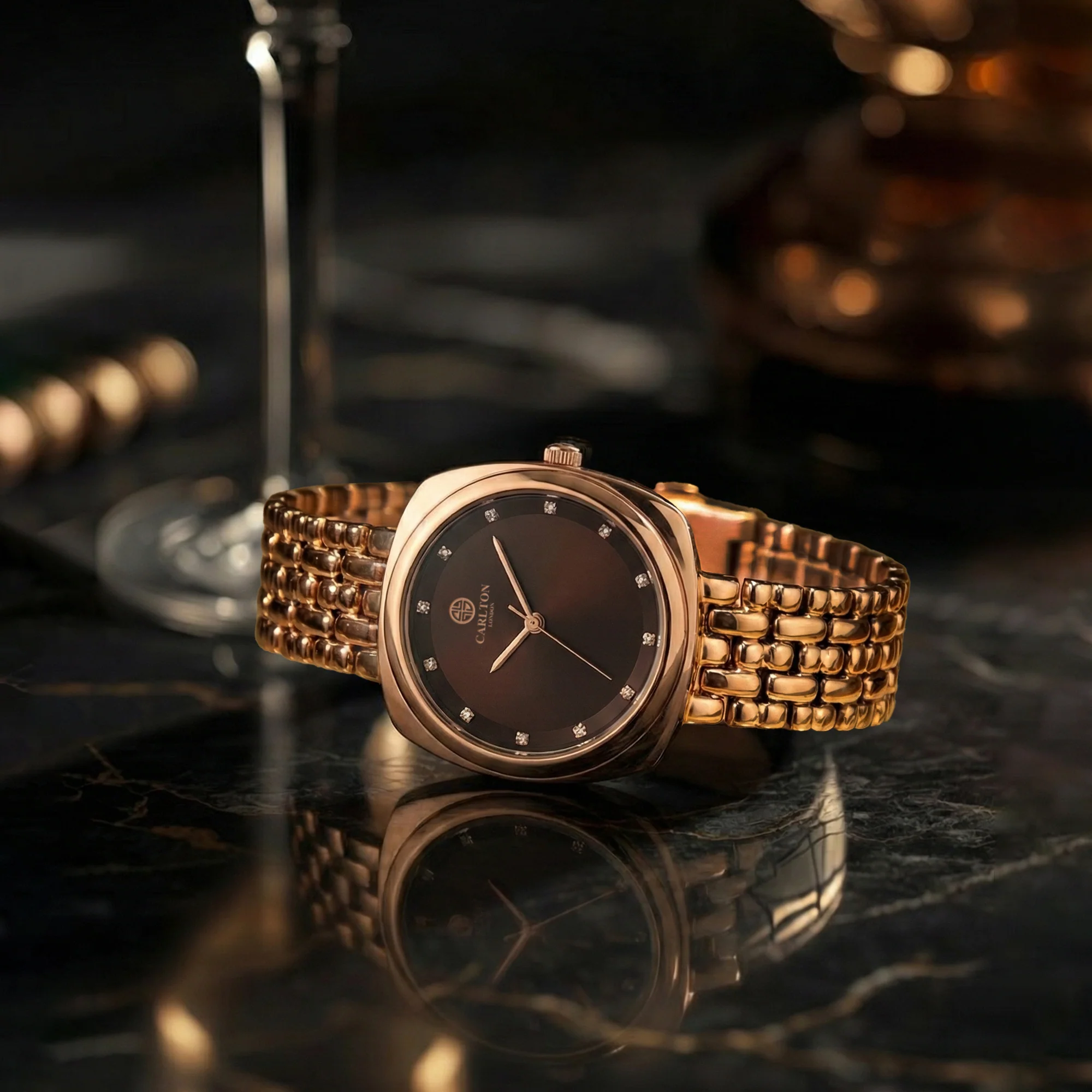 Carlton London Women Celeste Brown Analog Watch - CLW-CT-33 - Image 3