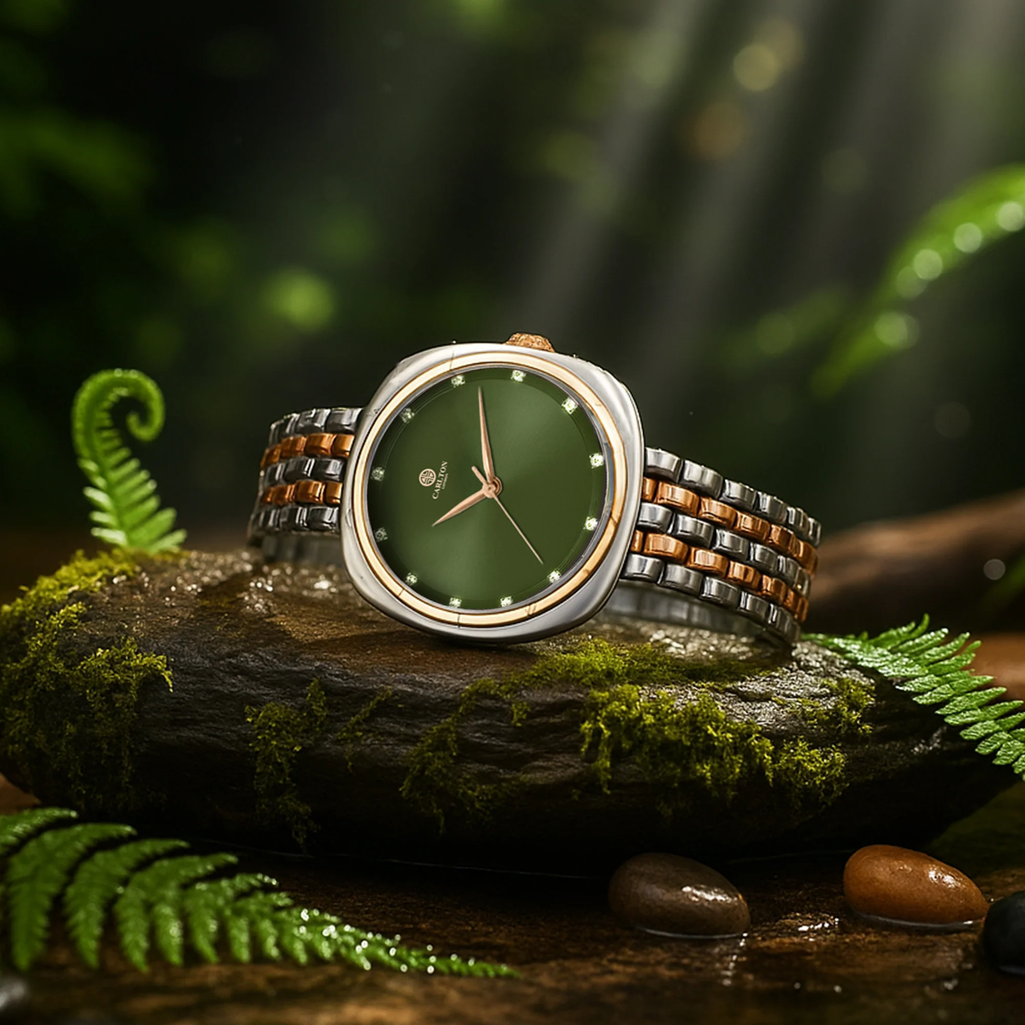 Carlton London Women Celeste Olive Green Analog Watch - CLW-CT-11