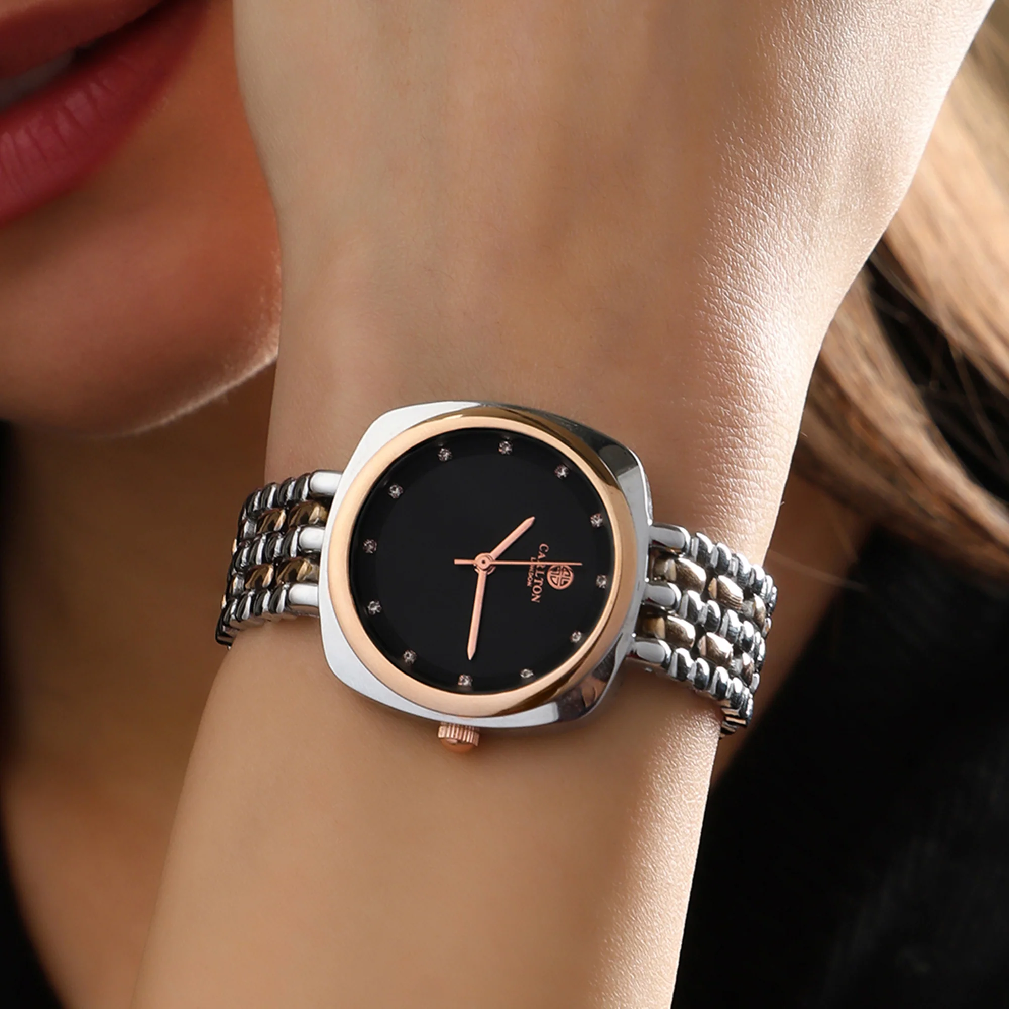 Carlton London Women Celeste Black Analog Watch - CLW-CT-22 - Image 5