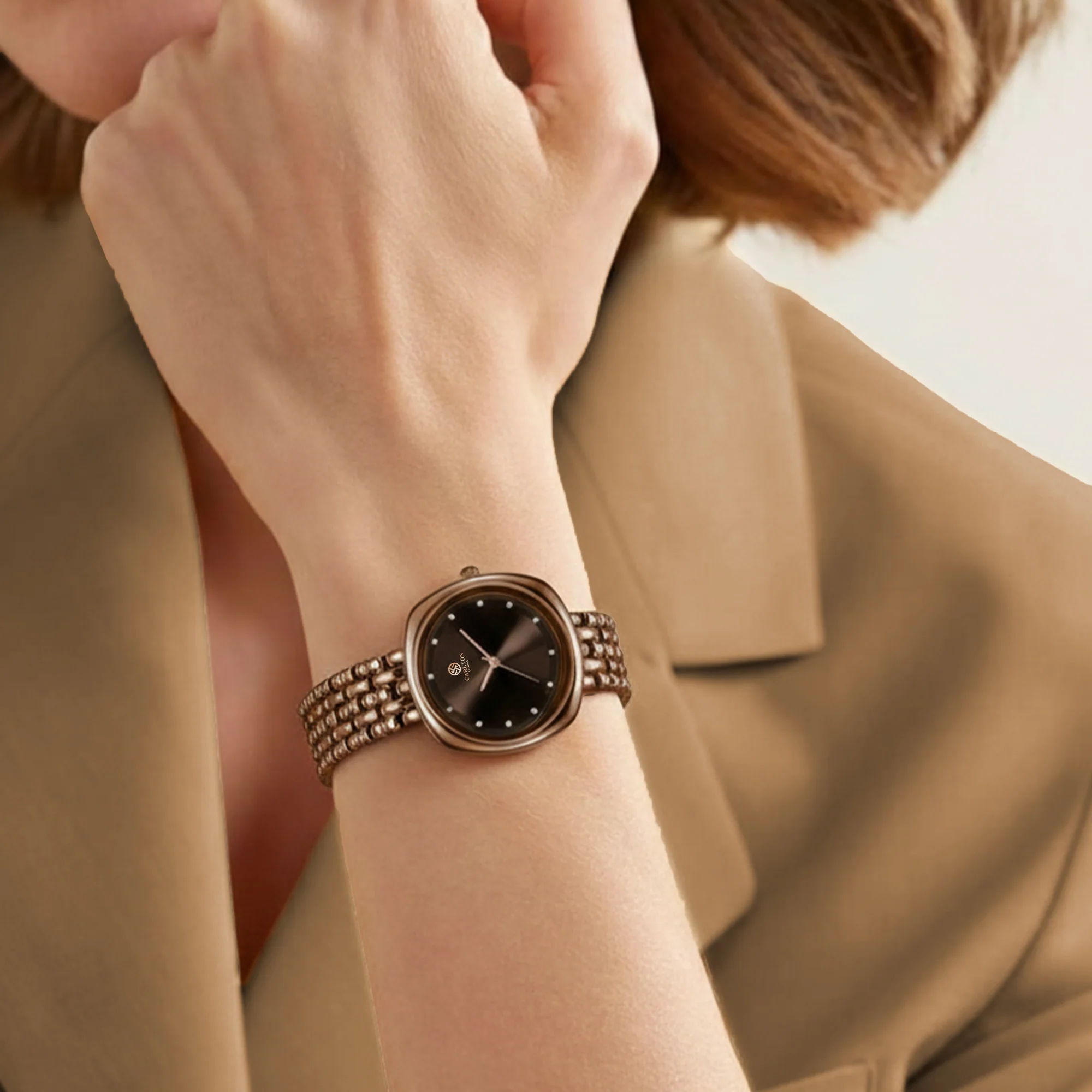 Carlton London Women Celeste Dark Brown Analog Watch - CLW-CT-66 - Image 2