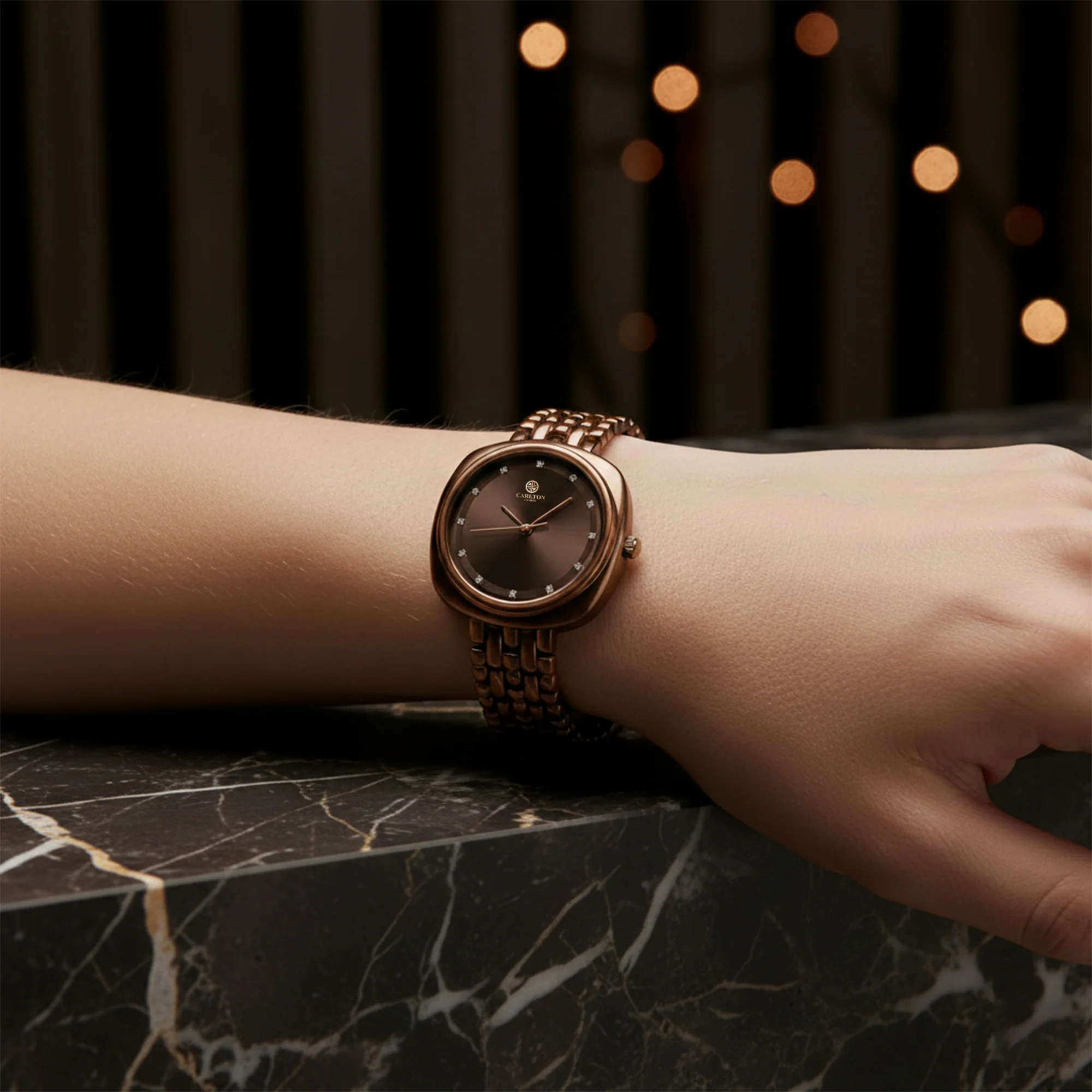 Carlton London Women Celeste Dark Brown Analog Watch - CLW-CT-66 - Image 4