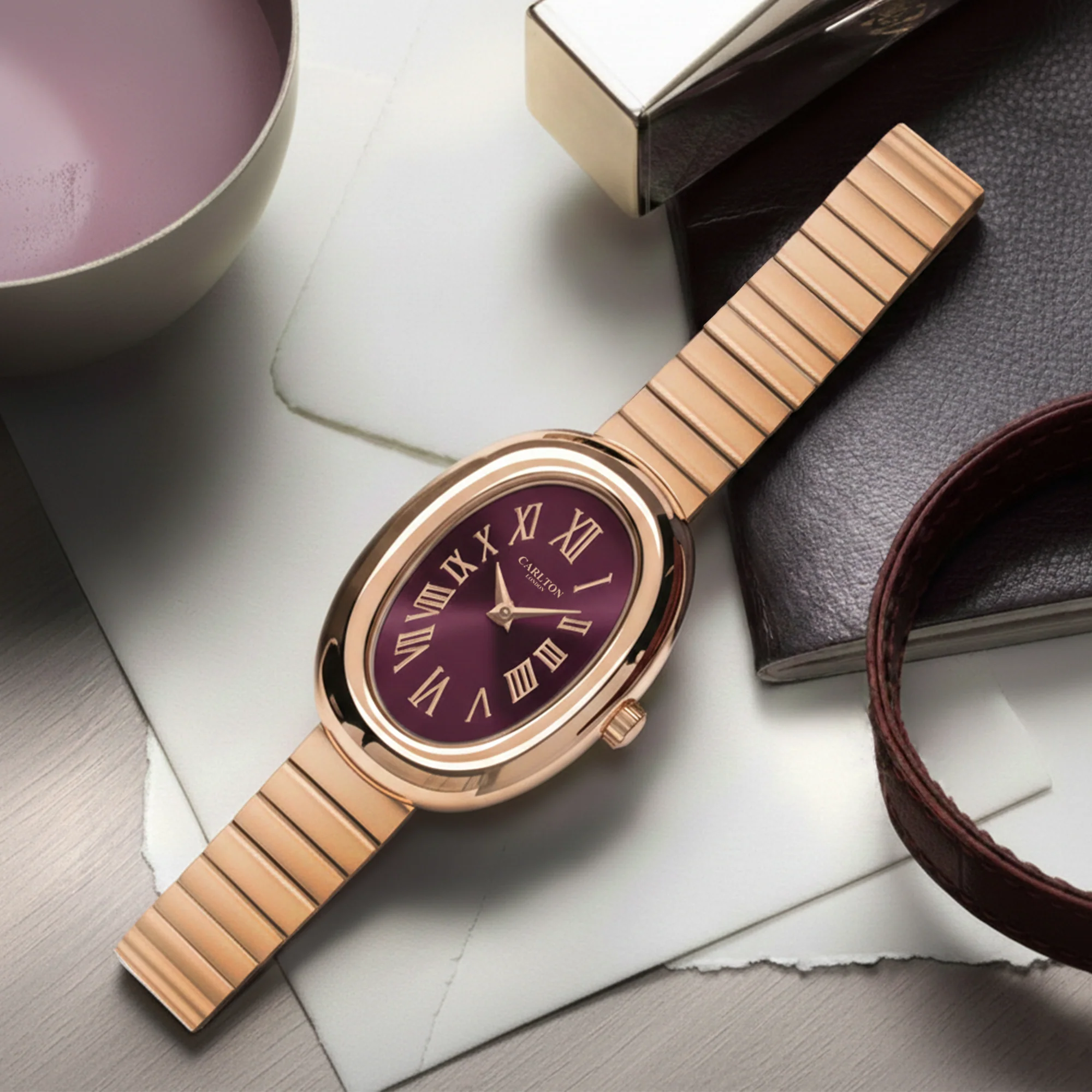 Carlton London Women Daphne Burgundy Analog Watch CL-DA-BRG