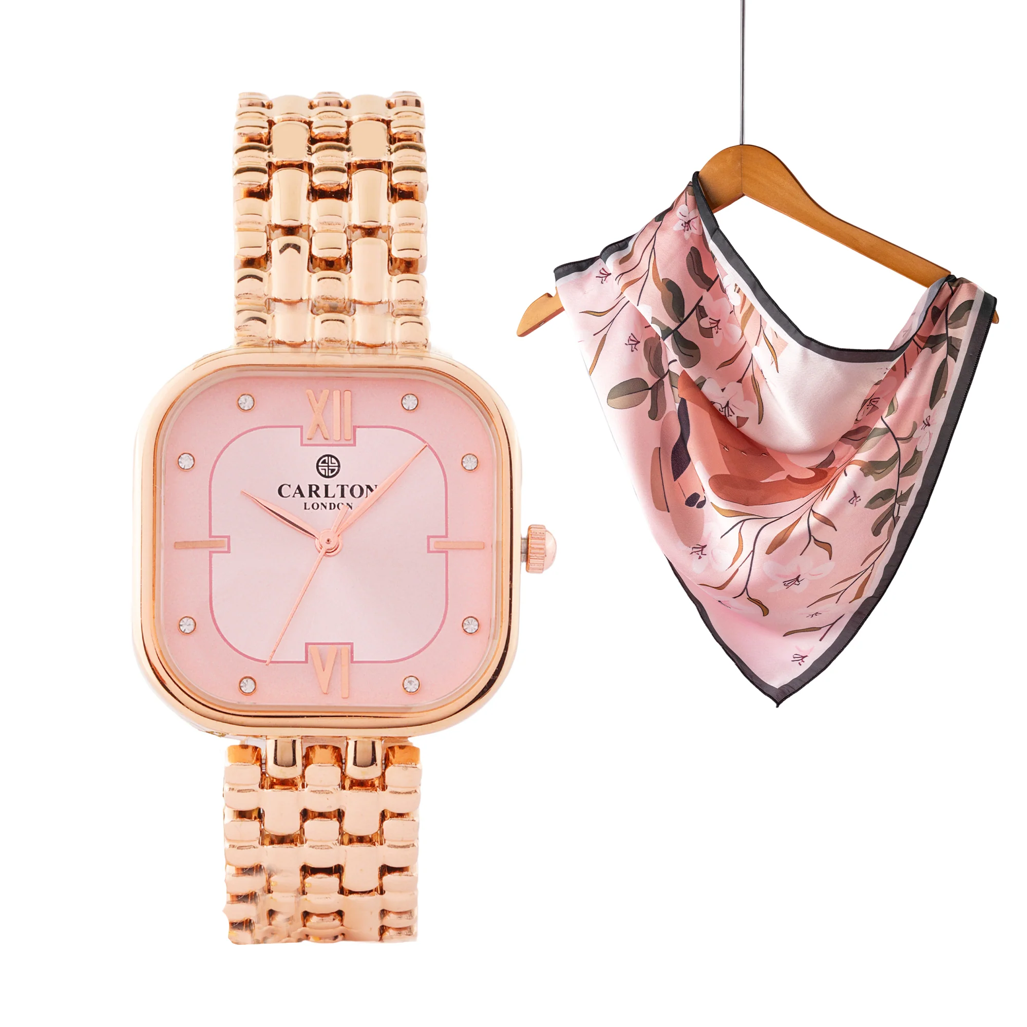 Carlton London Women Gift Set 2 | Chelsea Watch + Scarf - CLPLG101 - Image 3