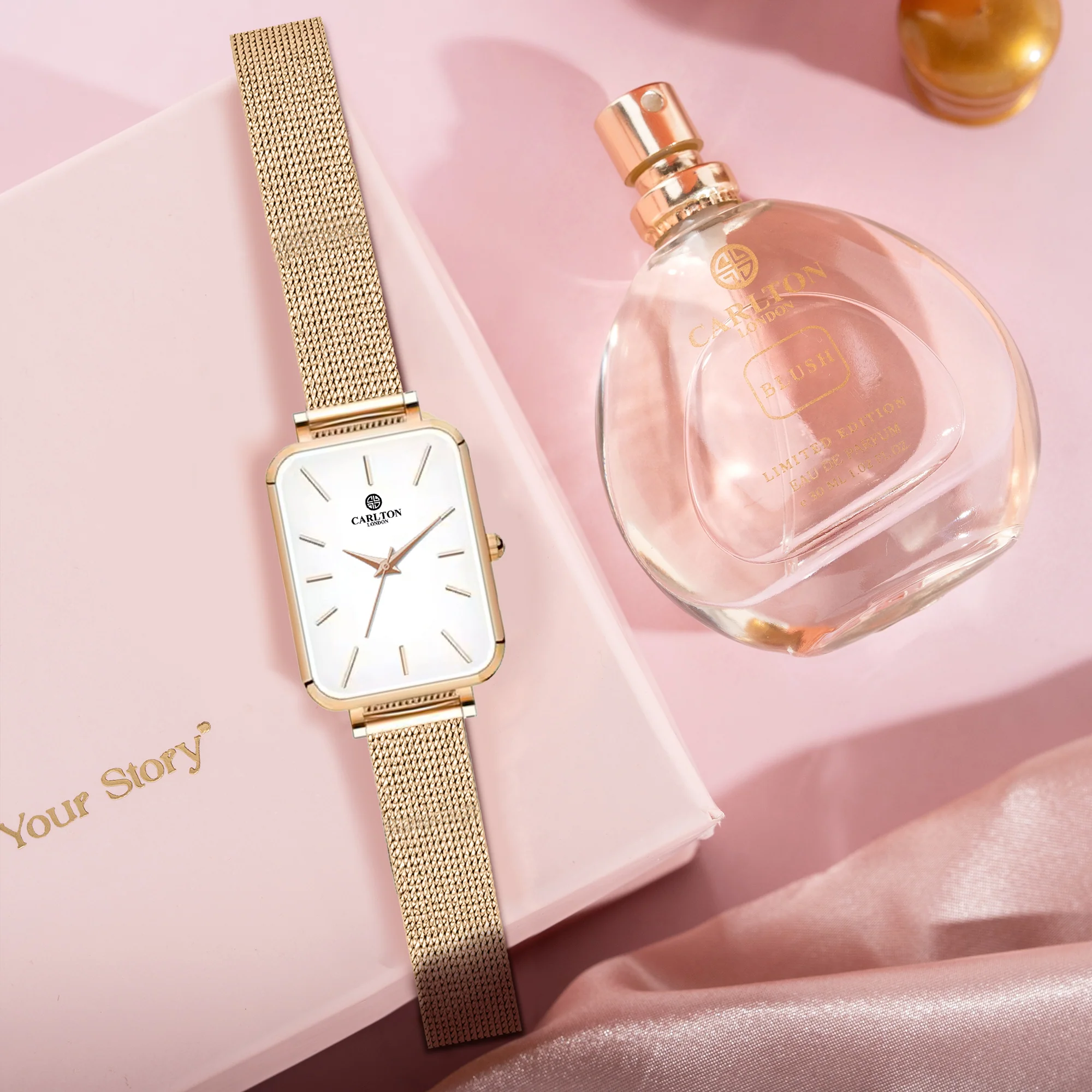Carlton London Women Gift Set 2 | Watch & Perfume - CLPLG104 - Image 4