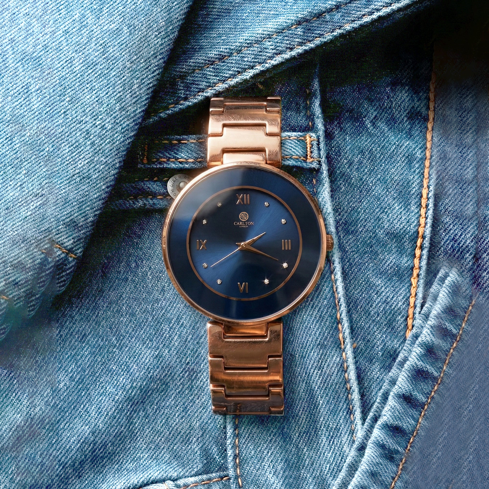 Carlton London Women Juliette Blue Analog Watch - CLW-JT-BLU - Image 4