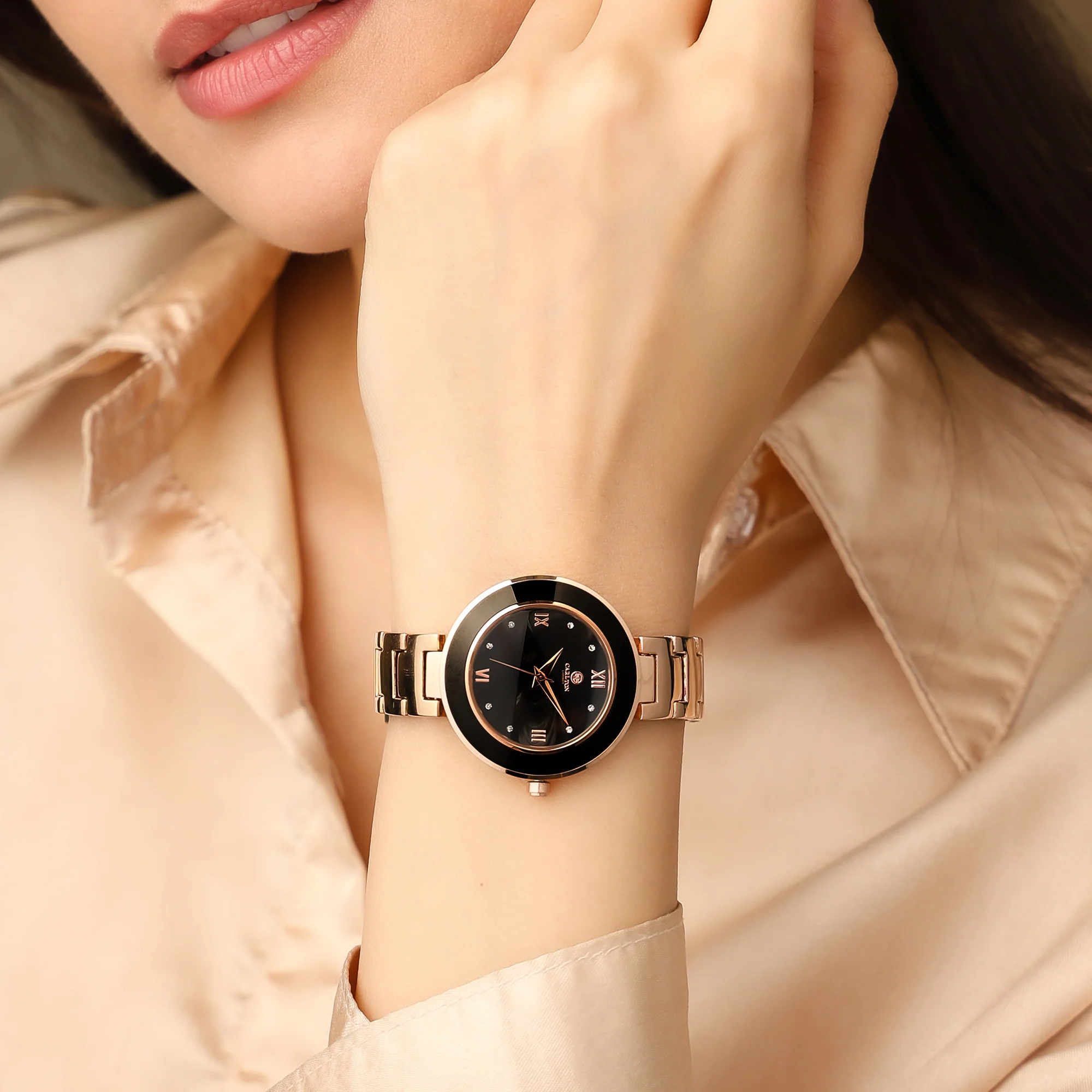 Carlton London Women Juliette Black Analog Watch - CLW-JT-RBK - Image 5