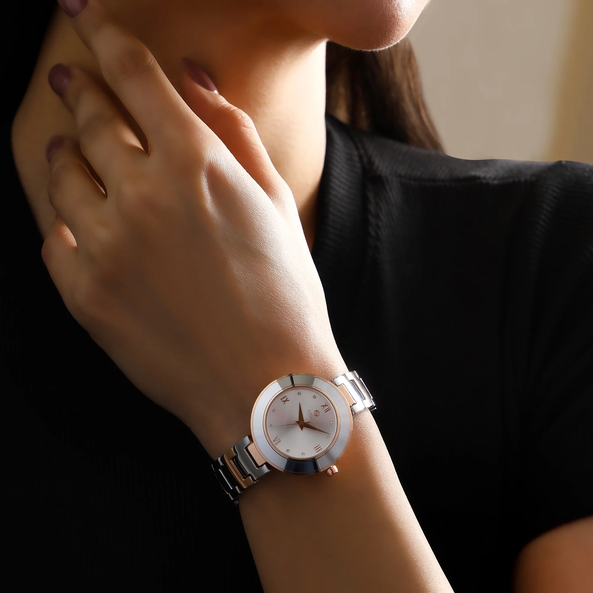 Carlton London Women Juliette Silver Analog Watch - CLW-JT-WHT - Image 2