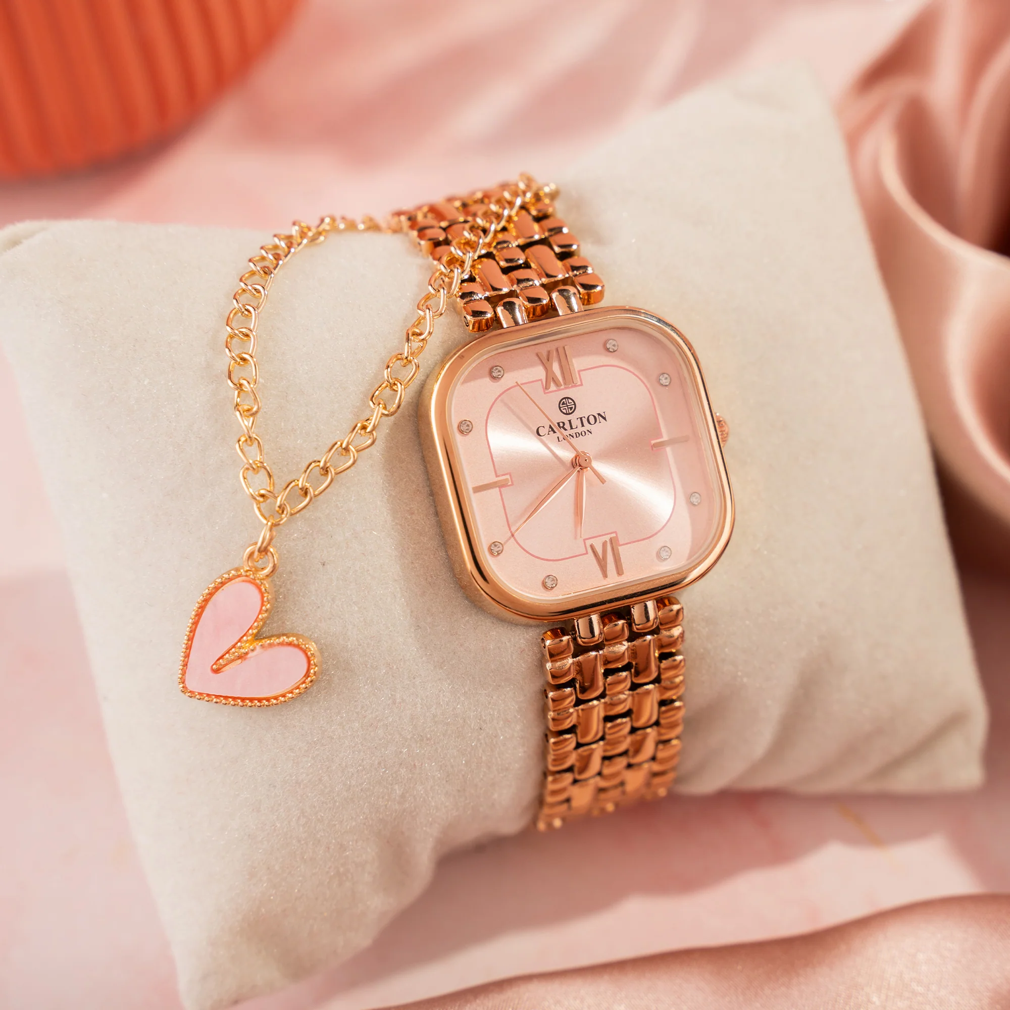 Chelsea: Women Rose Gold/Pink Stainless Steel Analog Watch - CLSSCPNK - Image 3