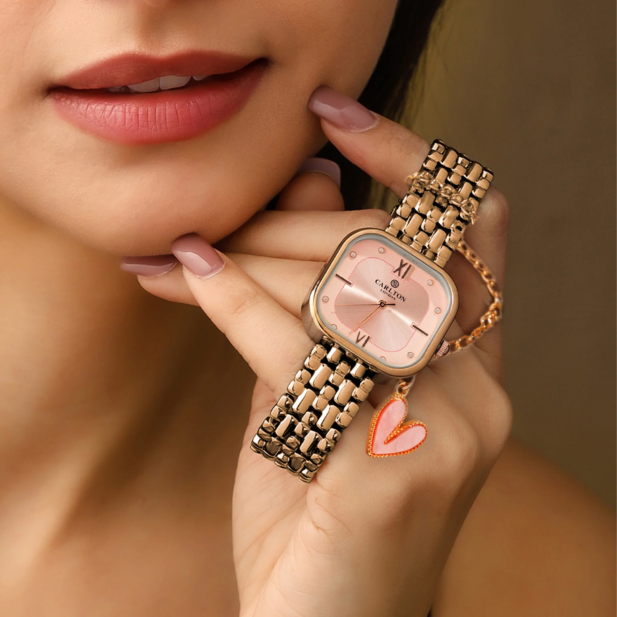 Chelsea: Women Rose Gold/Pink Stainless Steel Analog Watch - CLSSCPNK - Image 4