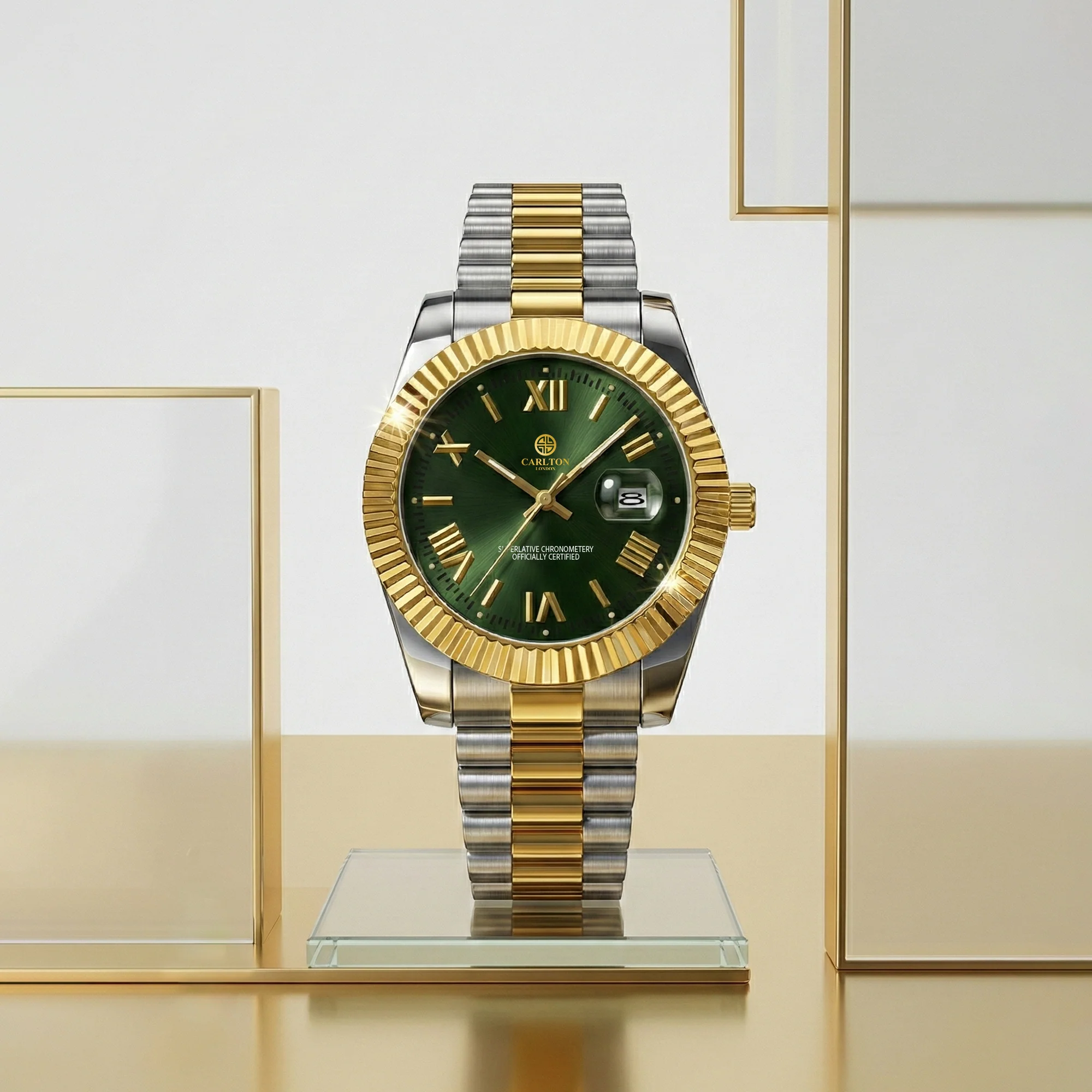Charles Men Green Stainless Steel Analog Watch - CLRLM-001 - Image 3