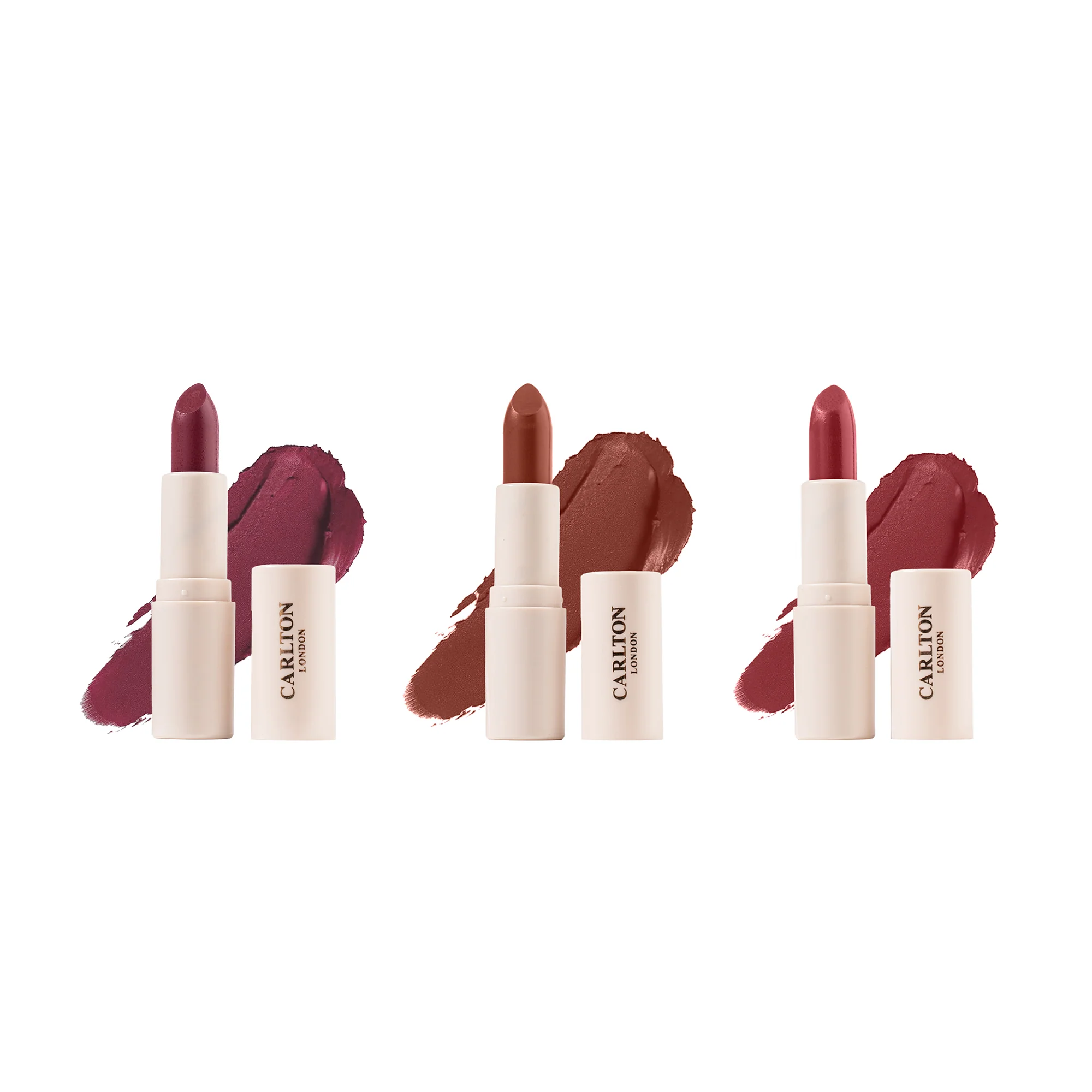 Creamy Matte Lipsticks combo set - Pack of 3 (Dahlia, Beach Buff, Amber Mauve)