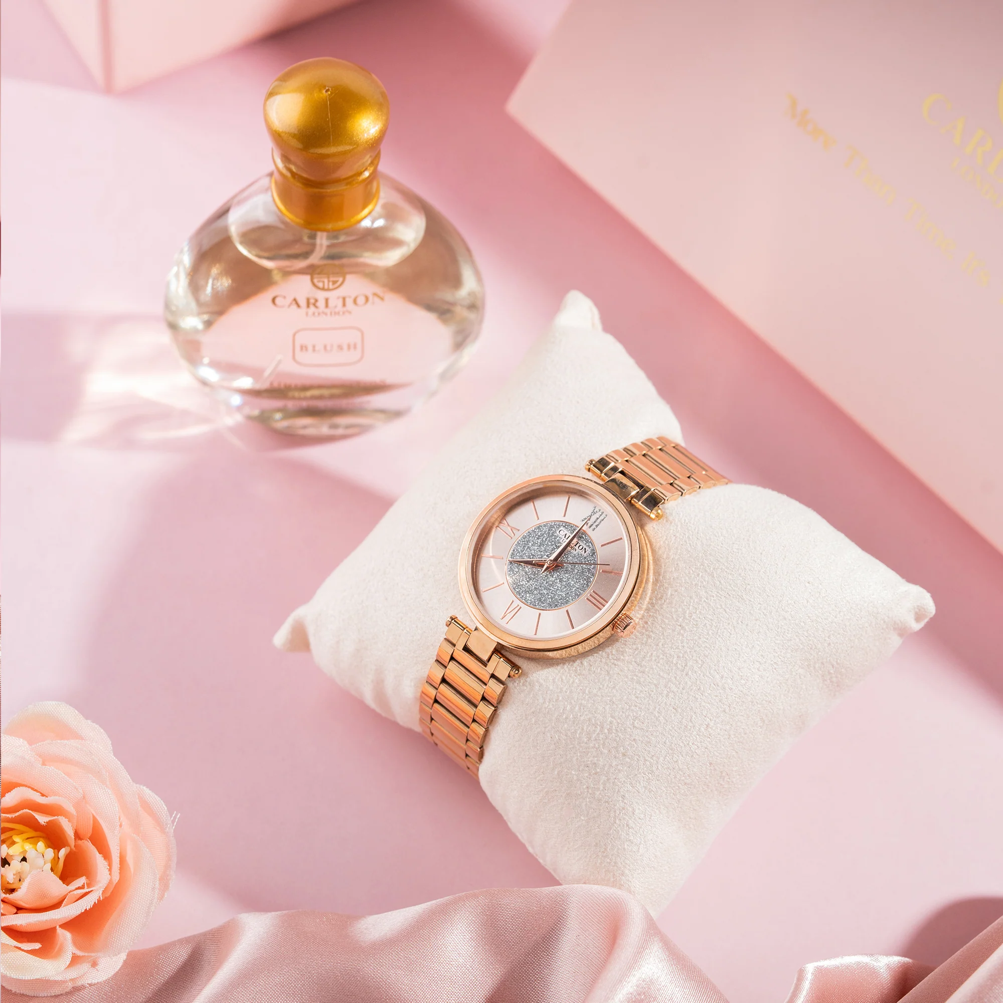 Women Gift Set | Sabrina Watch + Blush Perfume - CLPLG042 - Image 3