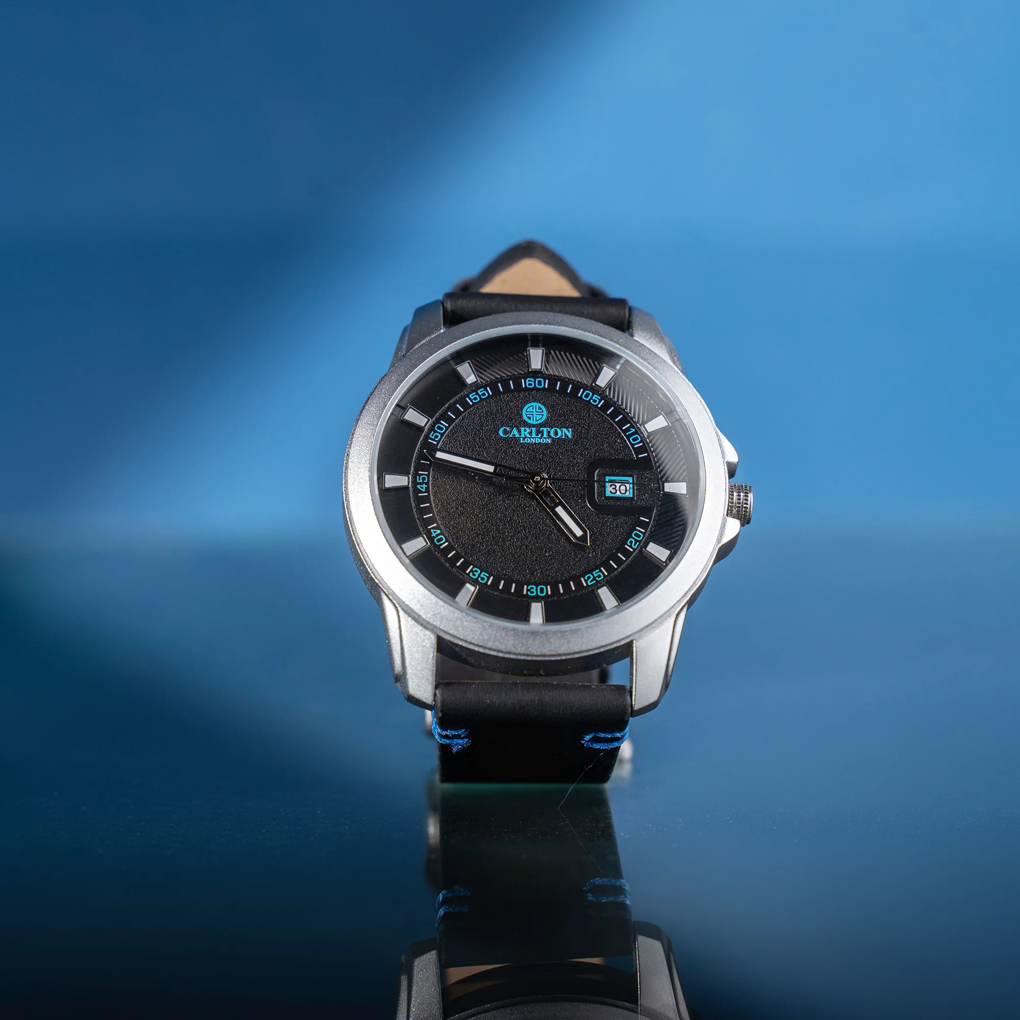 Duke: Men Blue / Black Analog Watch - CLLSBLK - Image 2