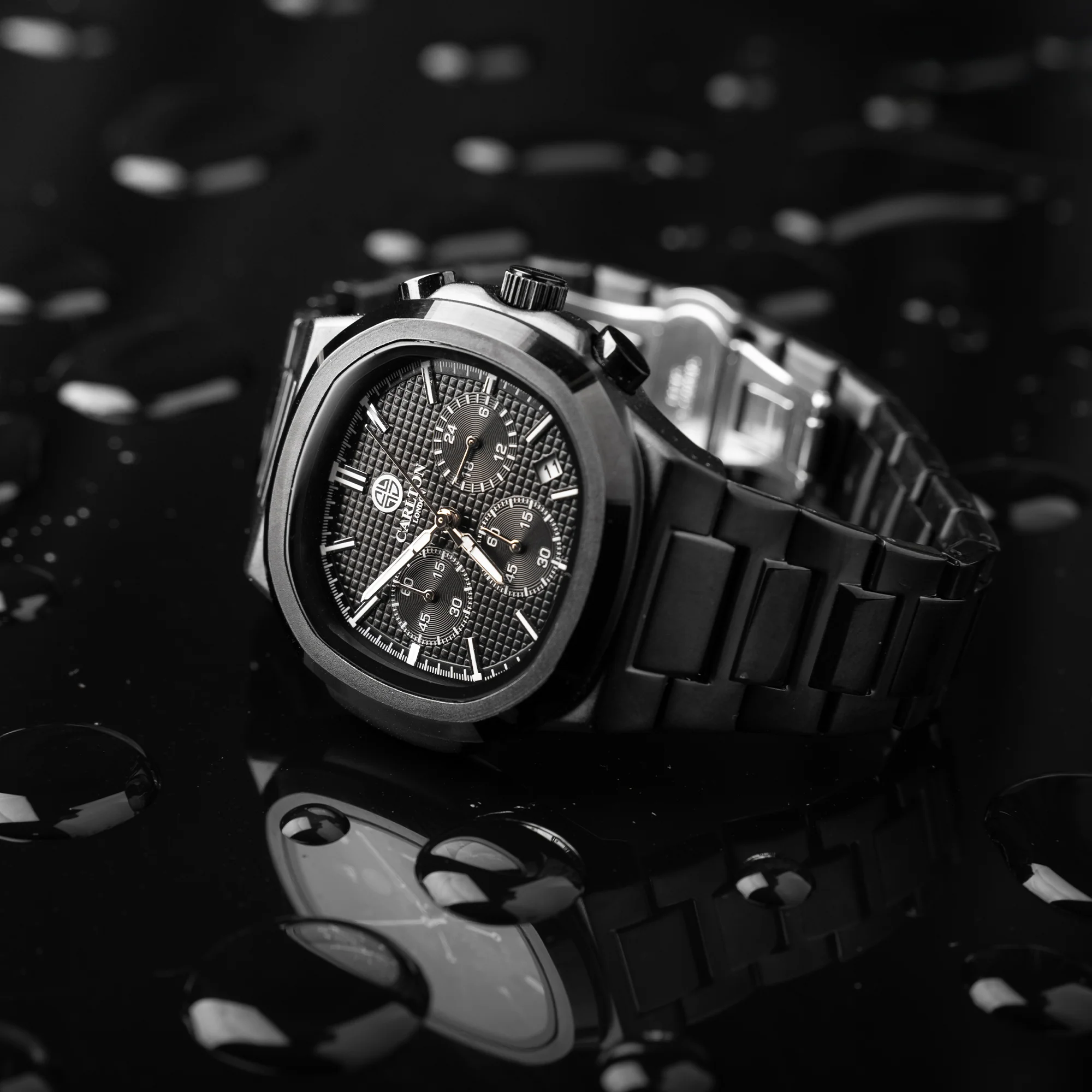 Parker: Men's All-Black Analog Watch - CLSDBLKM - Image 3