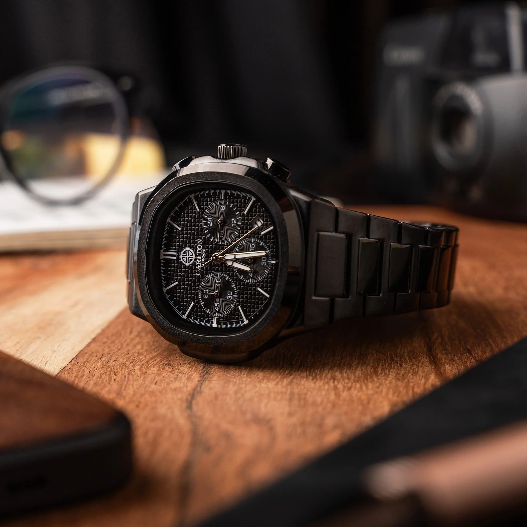Parker: Men's All-Black Analog Watch - CLSDBLKM - Image 5