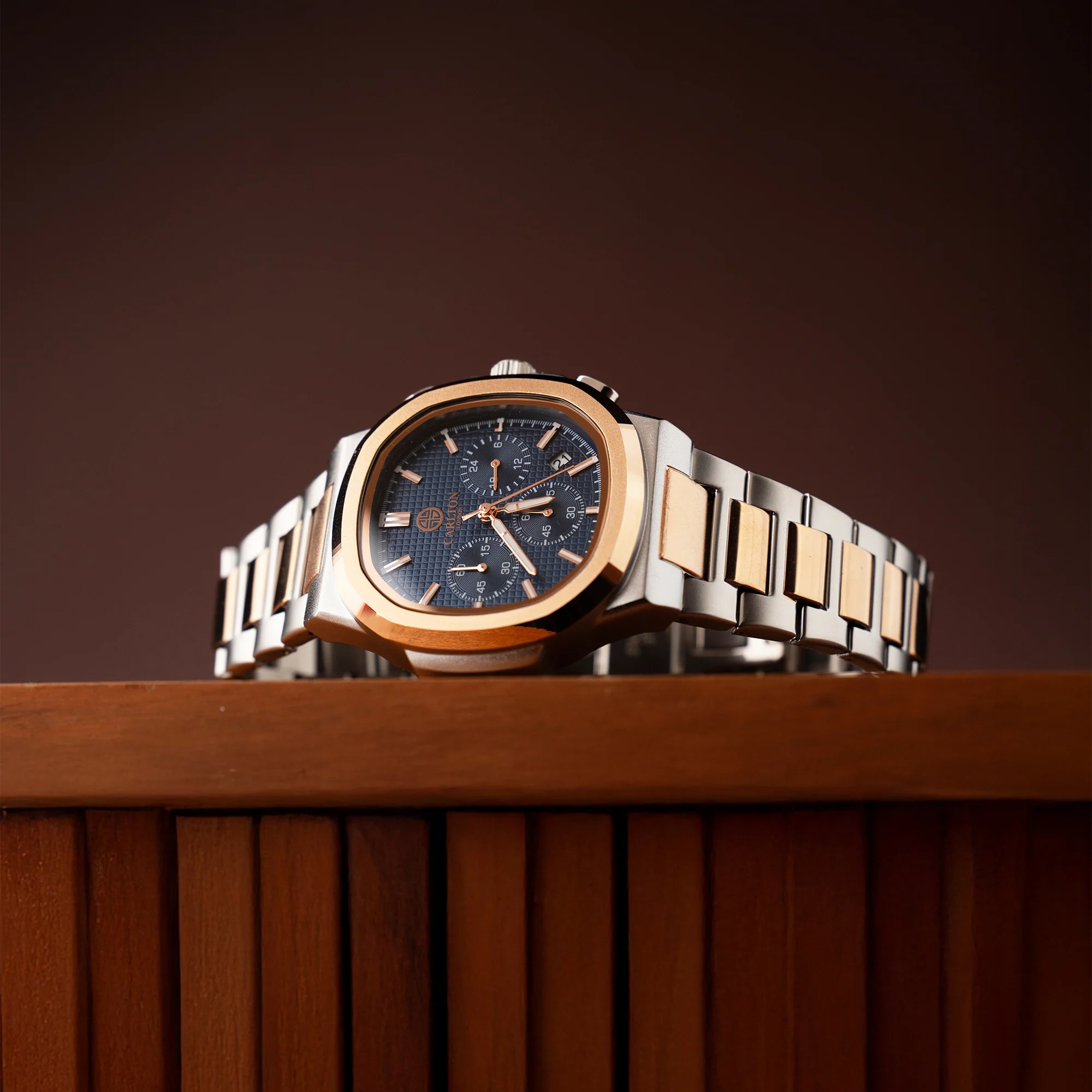 Parker: Men's Dual Tone - Blue Dial Analog Watch - CLSDTBLUM - Image 5