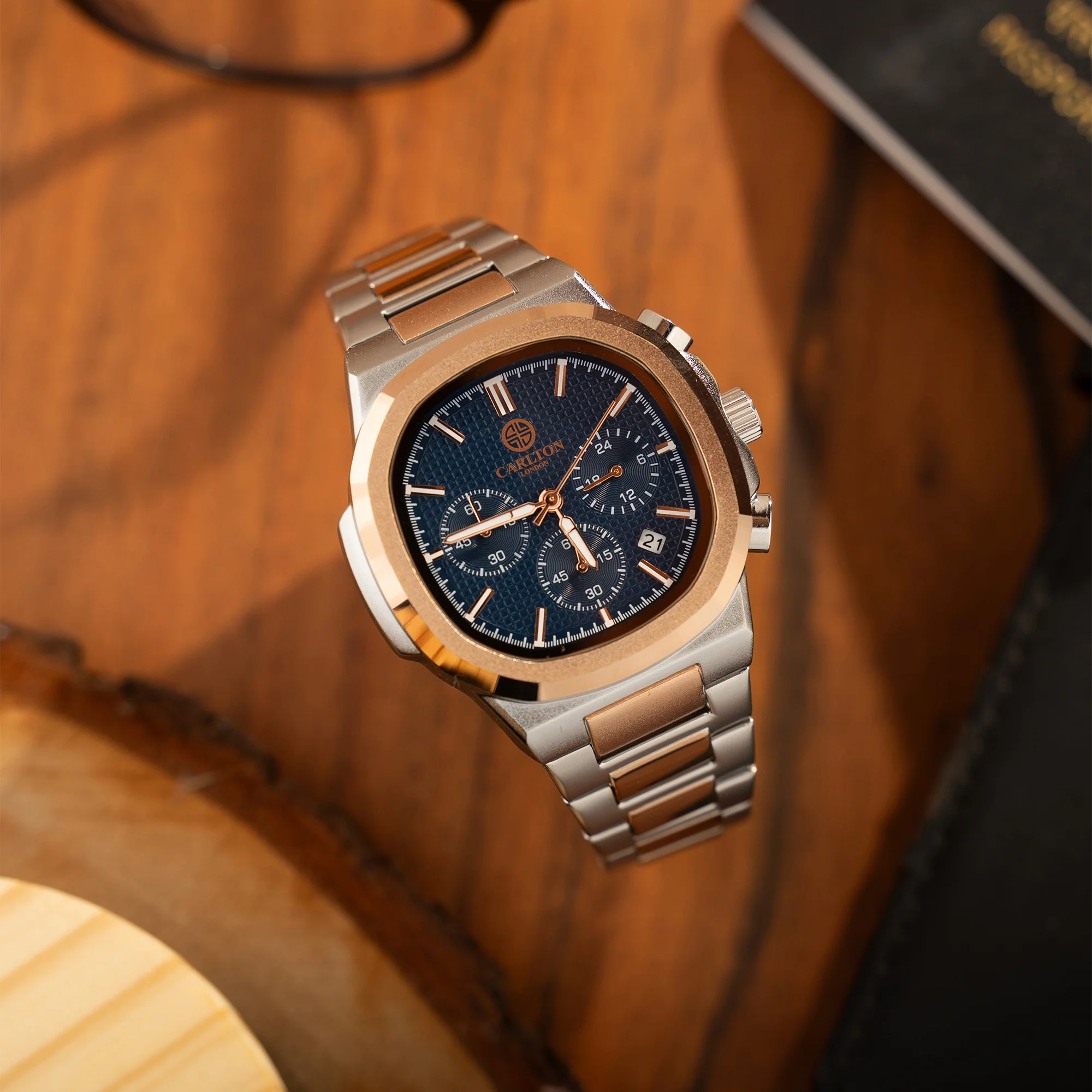 Parker: Men's Dual Tone - Blue Dial Analog Watch - CLSDTBLUM - Image 6