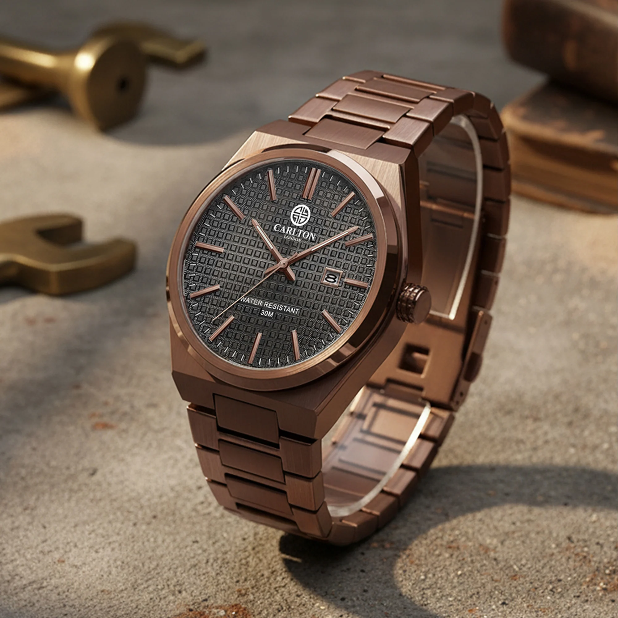 Alfred Men Brown / Copper Brown Analog Watch - CLMWT-03 - Image 3