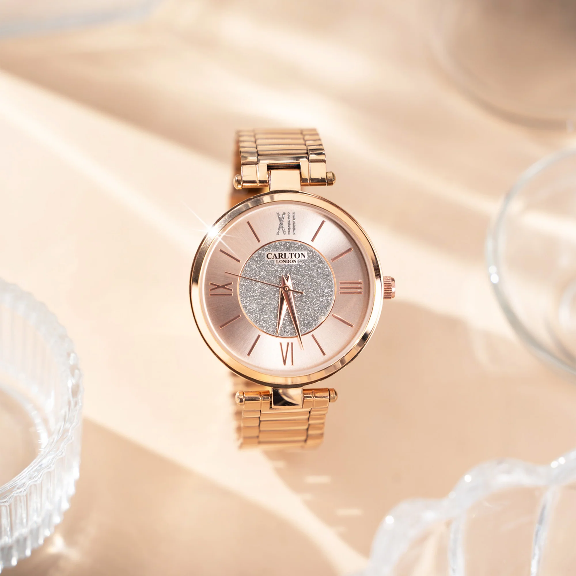 Sabrina: Women's Rose Gold Analog Watch - CLRGSPNK - Image 2