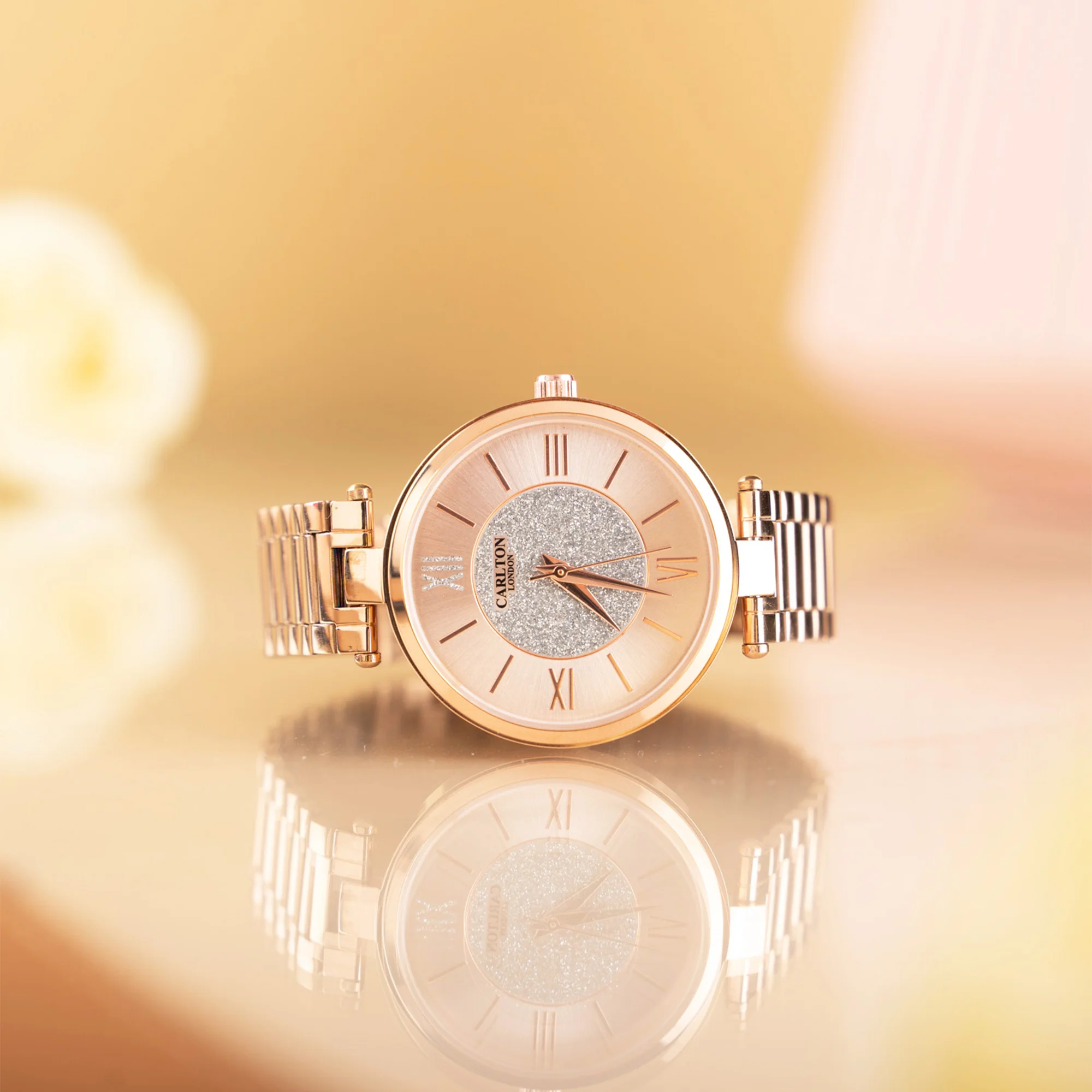 Sabrina: Women's Rose Gold Analog Watch - CLRGSPNK - Image 5