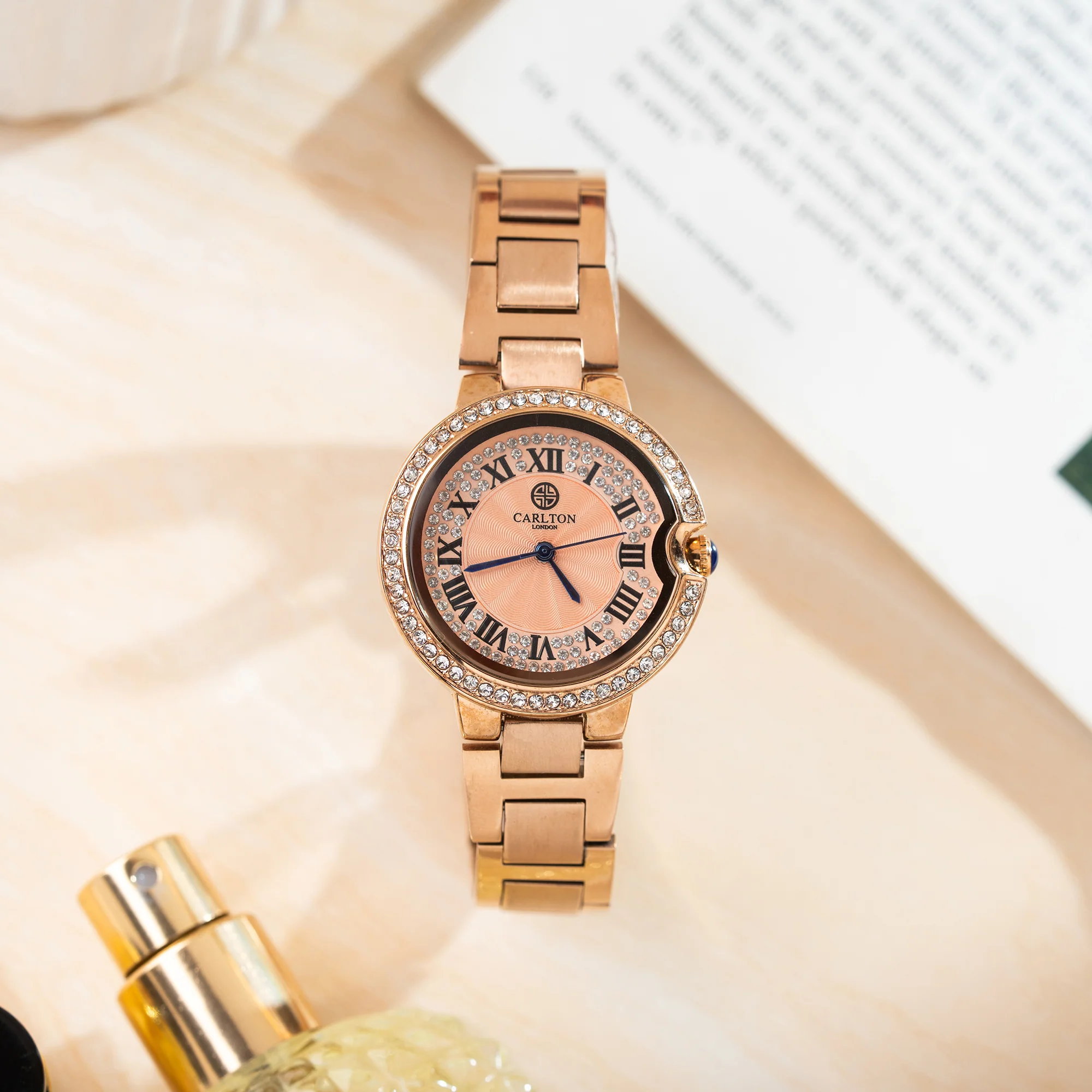 Charlotte : Rose Gold Stainless Steel Women Analog Watch - CLDRGS-001 - Image 3
